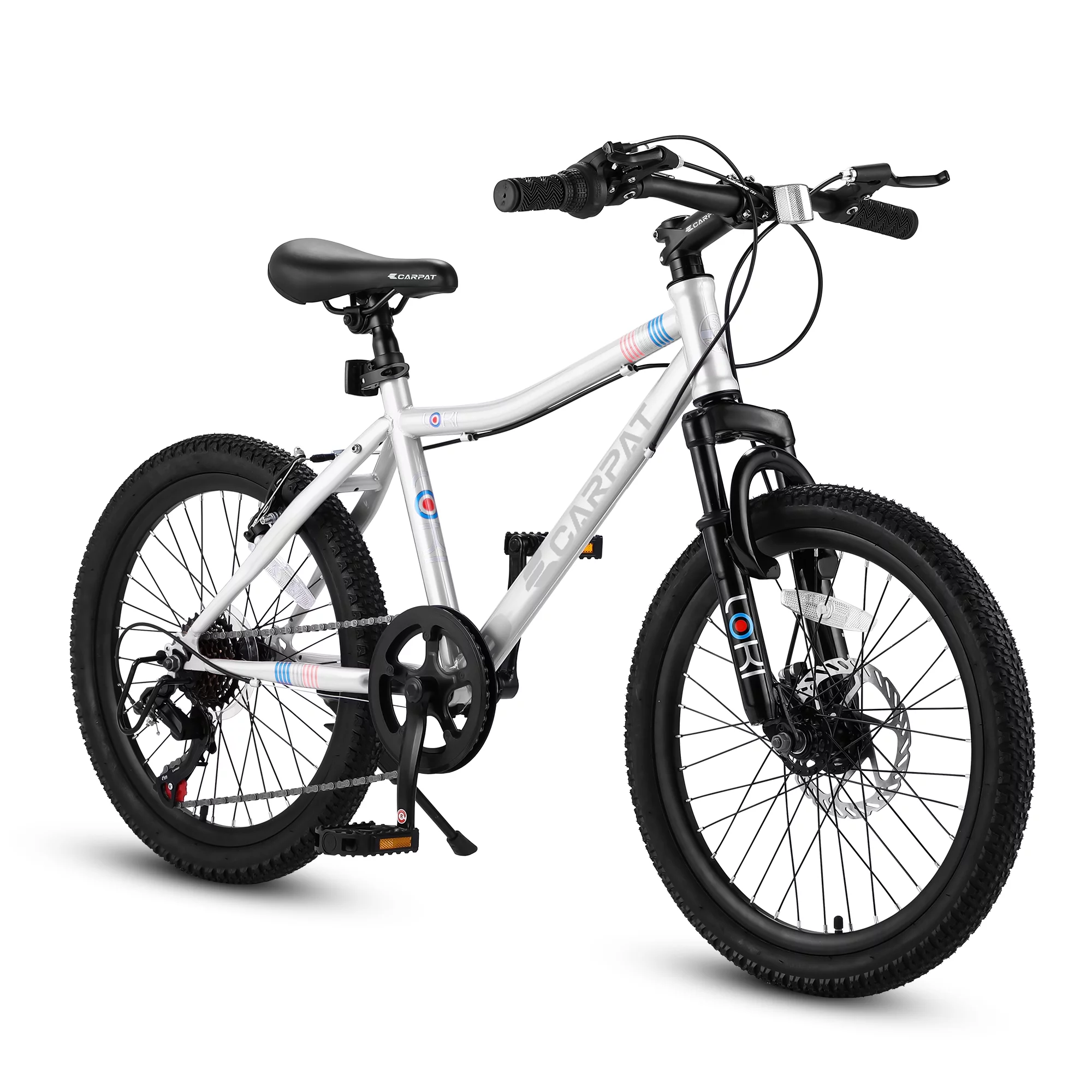 24 inch Mountain Bike, Shimano 21 Speed Drive, Dual Disc Brake, Front Suspension MTB For Boy Girl - Womvr