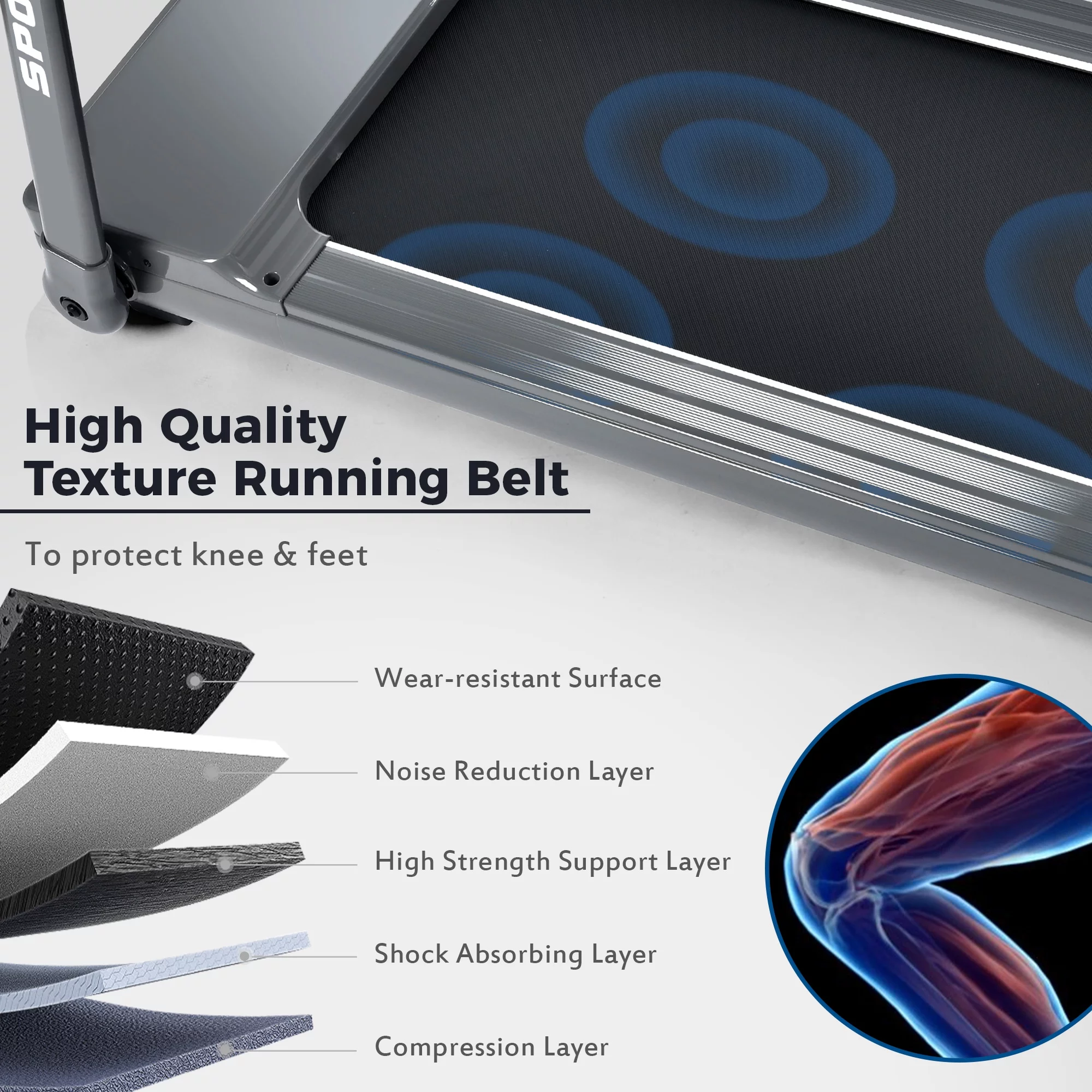 Aukfa Folding Treadmill for Home, 300 lb+ Capacity, 3.5 HP Electric Motorized Treadmill, 8.7 mph Speed, Black - Womvr