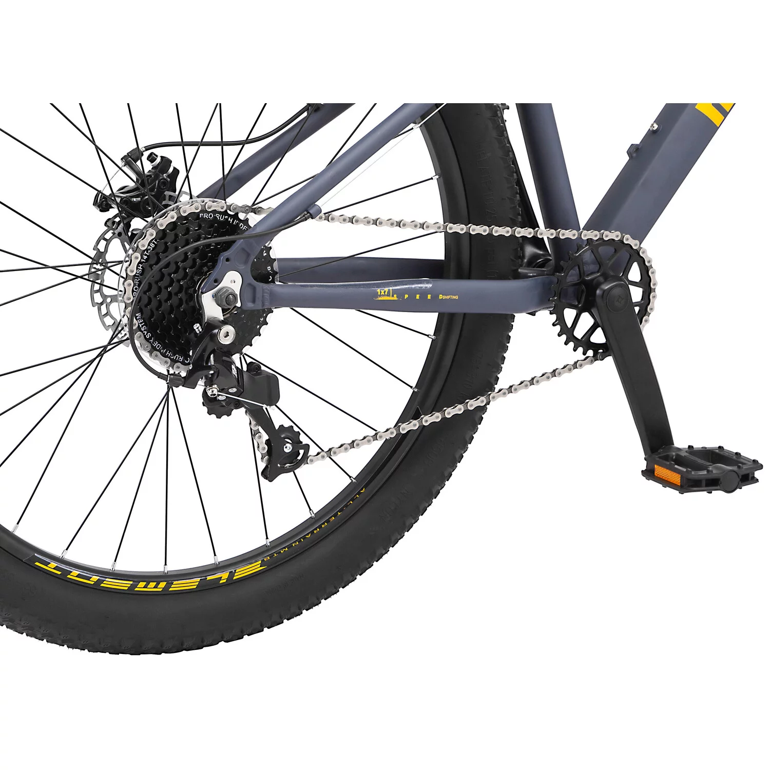 Mongoose Mongoose Colton Mountain Bike, 27.5-Inch Wheel, 7 Speeds, Slate Blue - Womvr