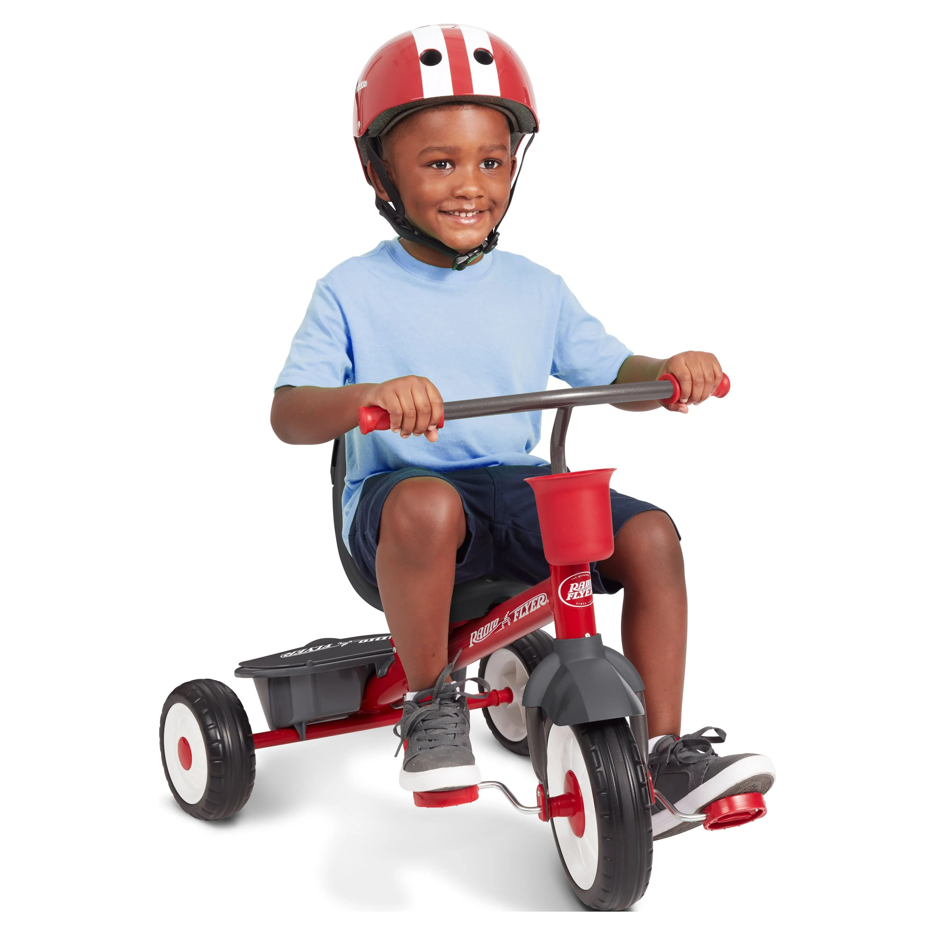 Radio Flyer, 4-in-1 Stroll 'N Trike with Activity Tray, Red & Gray, Convertible Tricycle,  Unisex - Womvr