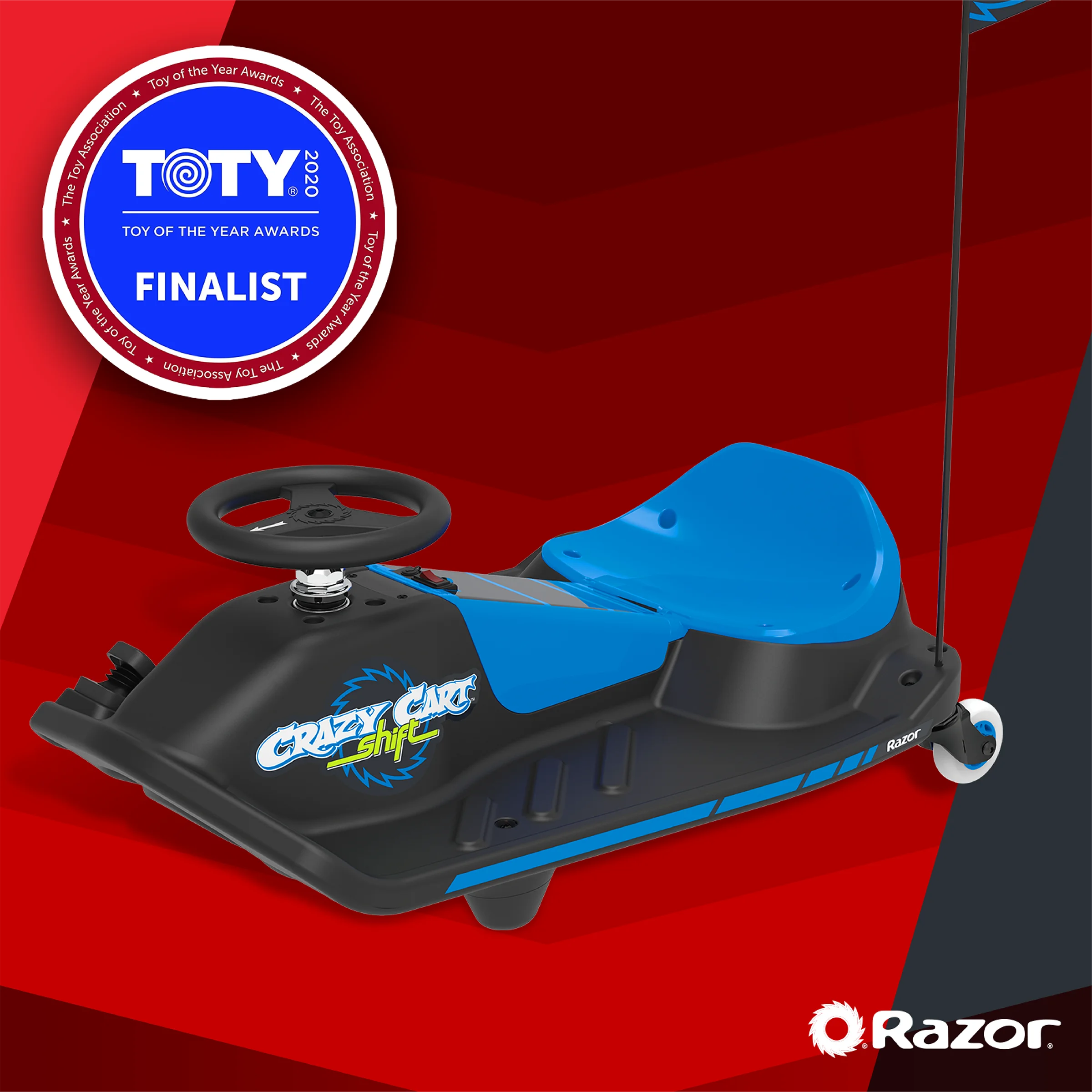 Razor Crazy Cart Shift - Blue, Electric Drifting Go Kart for Kids - 12V Powered Ride-On, Unisex - Womvr