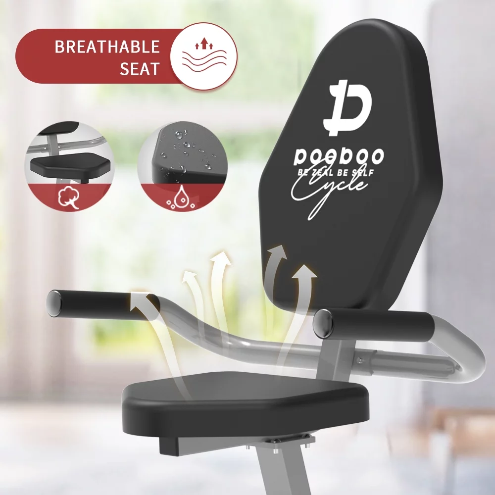 Cycool Workout Home Cycling Magnetic Recumbent Exercise Bike Fitness Cardio Elliptical Indoor Cycling Bike 330lbs Blue - Womvr