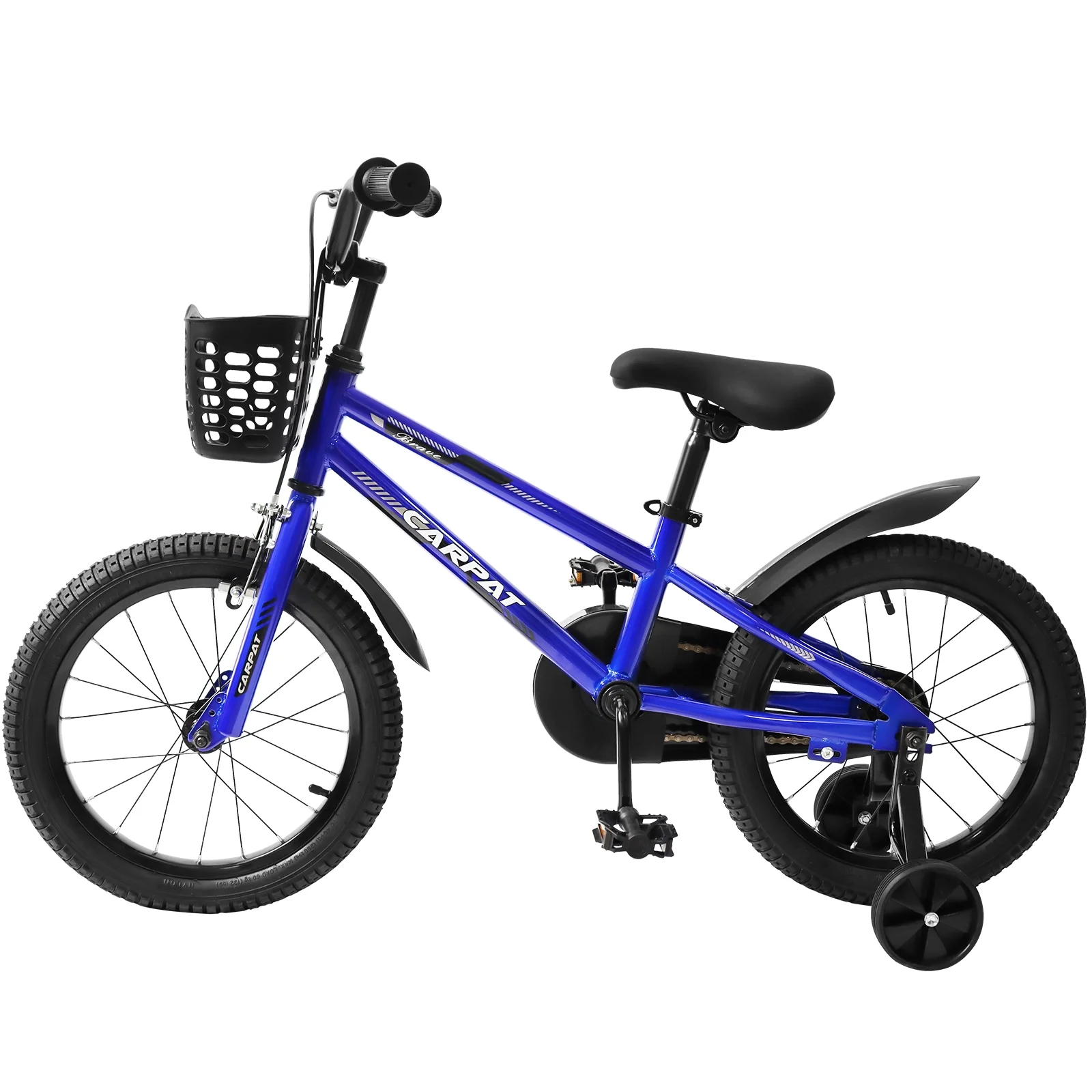 14 Inch Kids Bike for Boys, Kids Bike With Training Wheels and Basket, White - Womvr