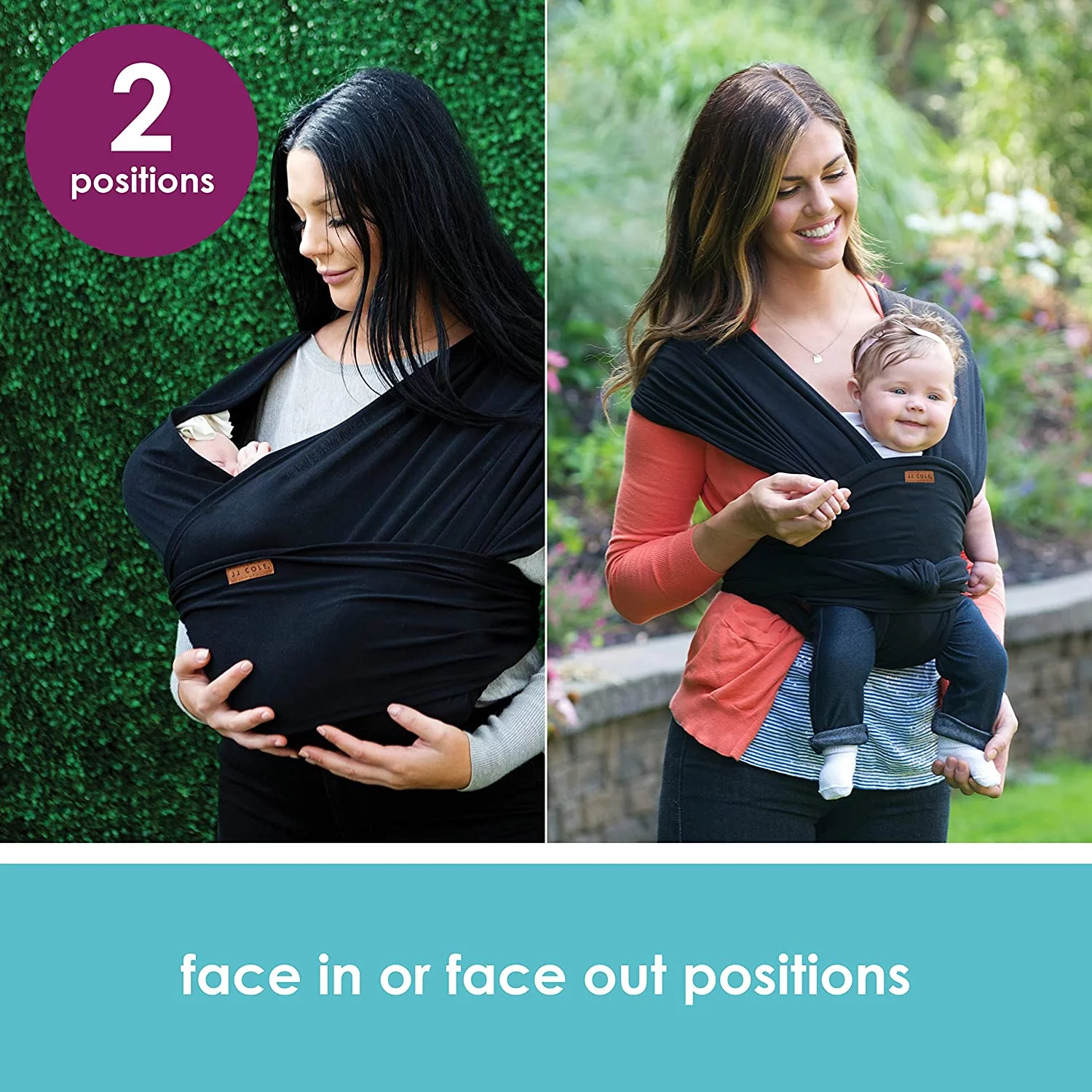 JJ Cole Agility Flex Stretch Baby Carrier �C Infant Carrier to Toddler Carrier 8 to 35 Pounds �C 1 Size Fits Most �C Women 6-20 and Men XS-2X - Womvr