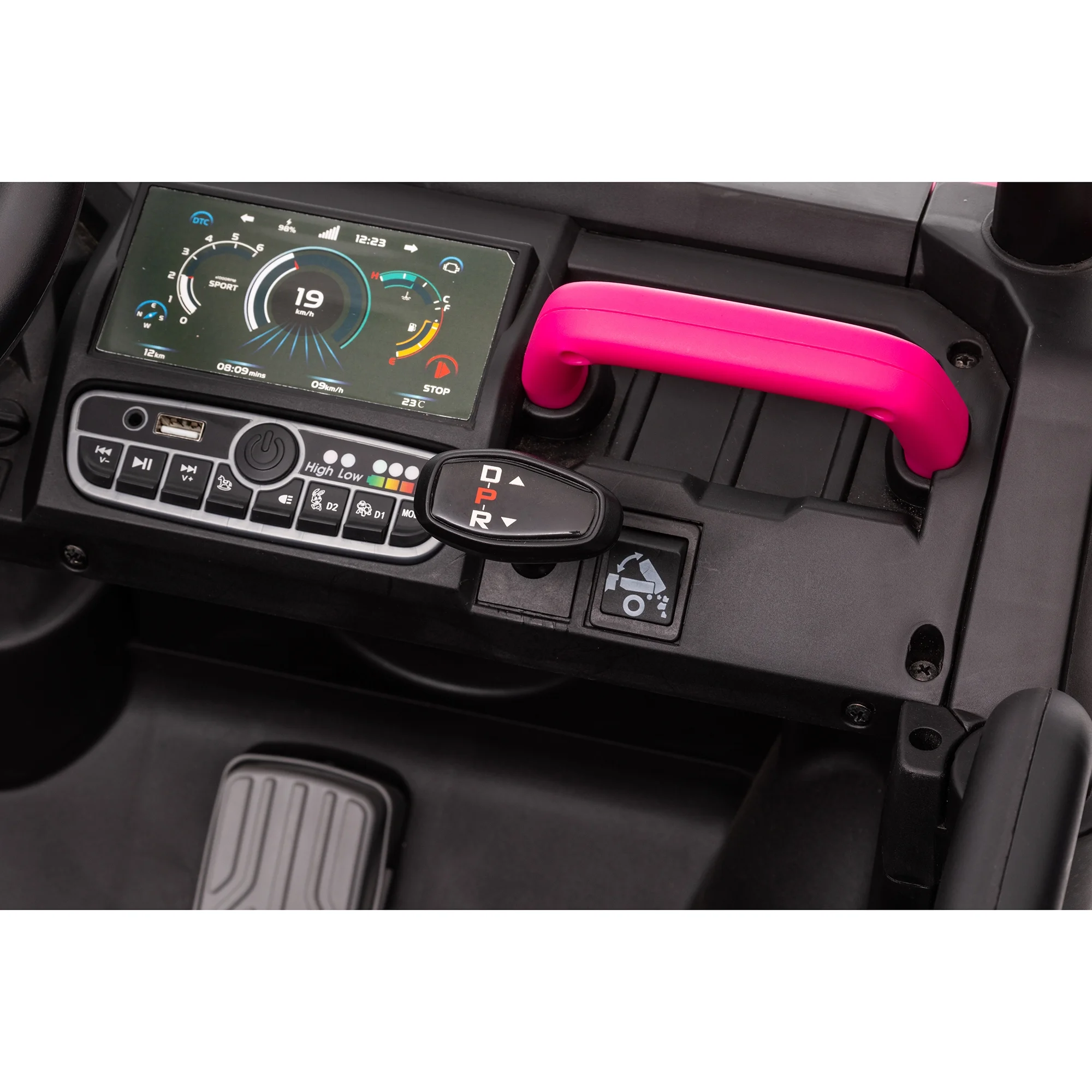 Joyracer 24V Ride on Toys, 2 Seater 6-Wheel UTV Car, 4WD Ride on Dump Truck for Big Kids with Trailer Remote Control, Black - Womvr