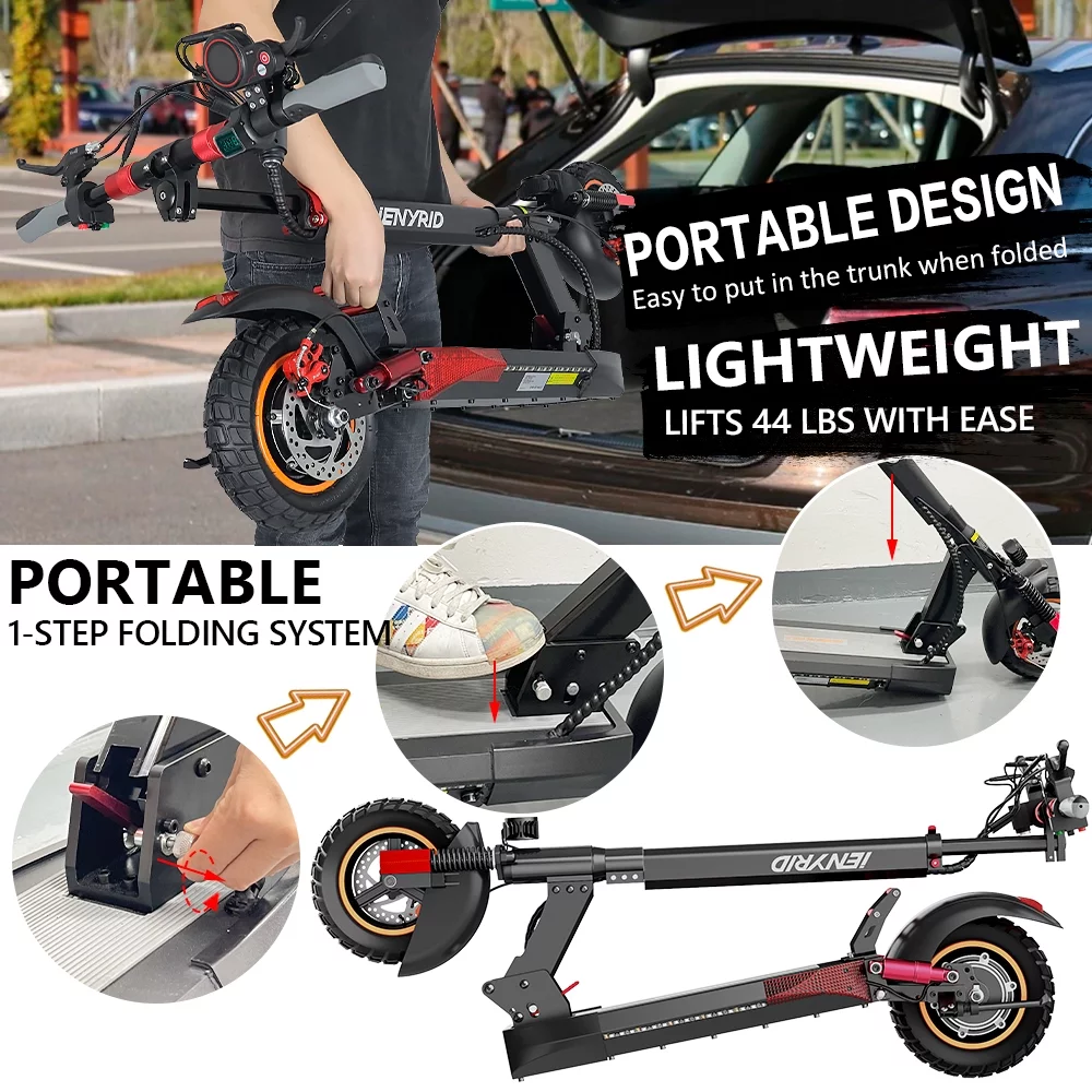 Electric Scooter 28 mph & 25 Miles 700W Kick Scooter, 10