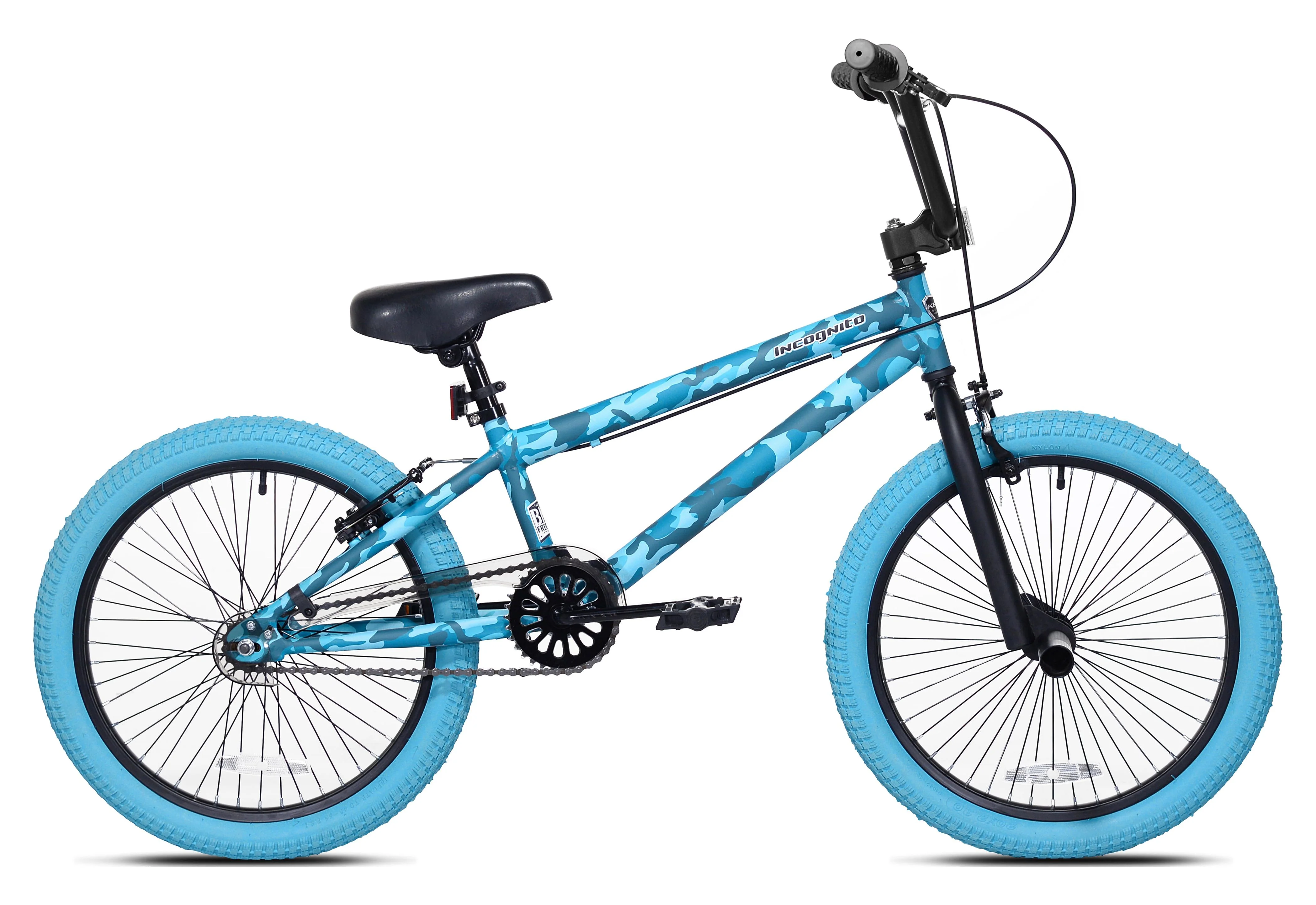 Kent Bicycle 20-inch Incognito Girl's BMX Child Bike, Turquoise Blue Camouflage - Womvr