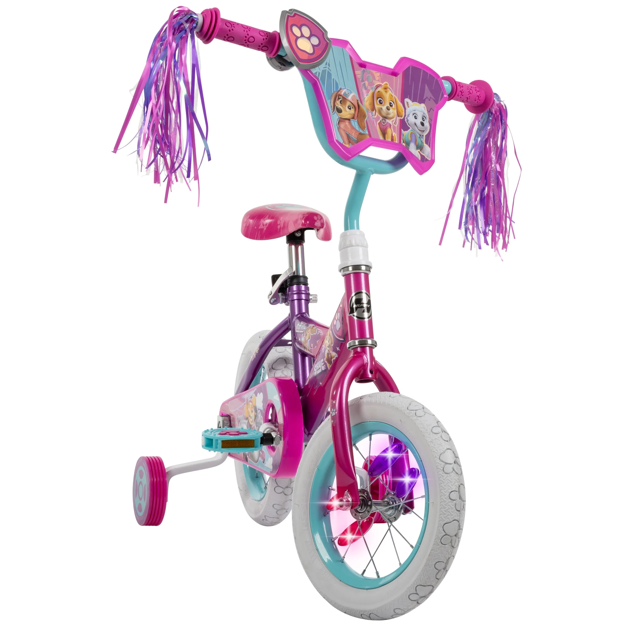 Paw Patrol 12-inch Girls' Training Wheel Bike, Ages 3+ Years, Pink, from Huffy - Womvr