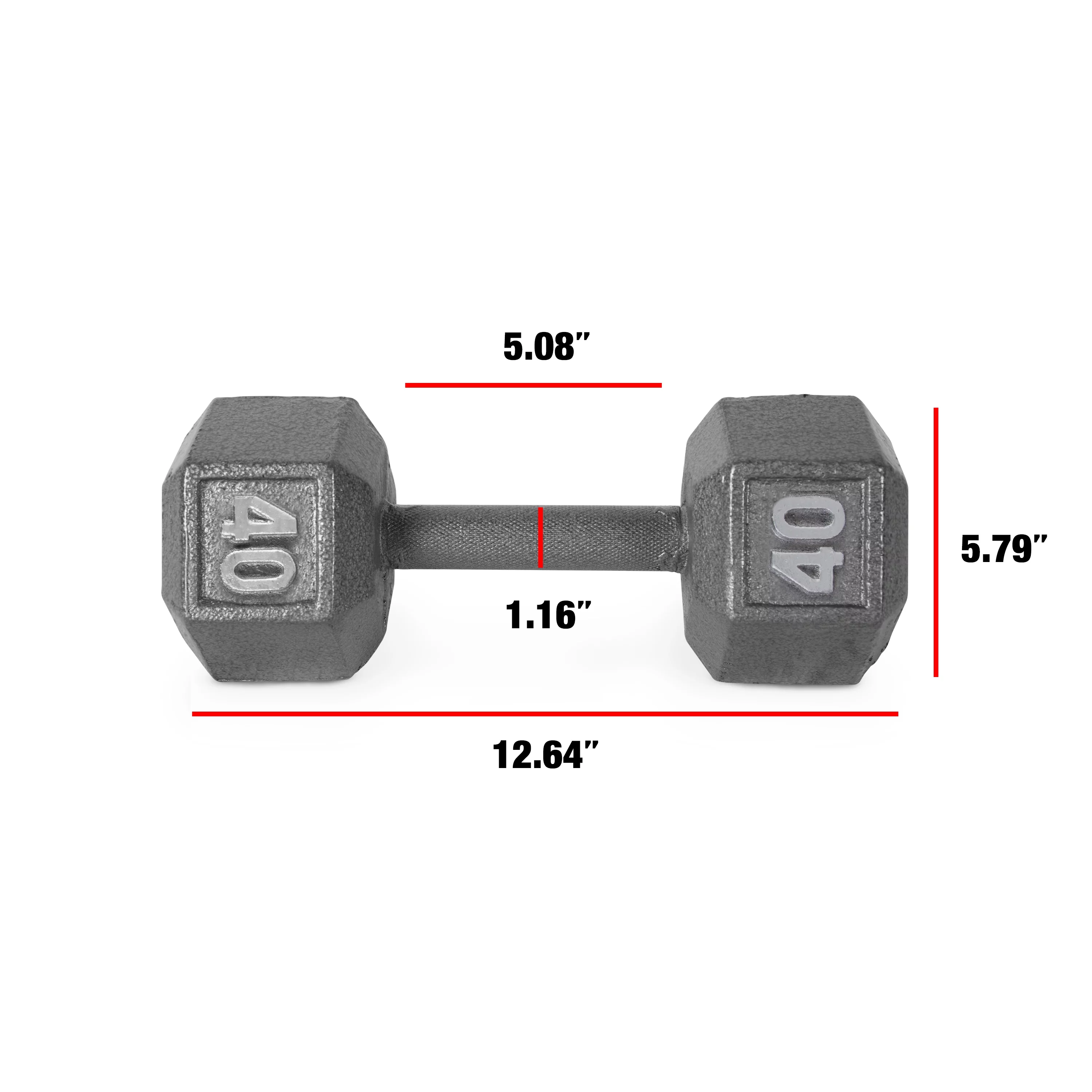 CAP Barbell 15lb Cast Iron Hex Dumbbell, Single - Womvr