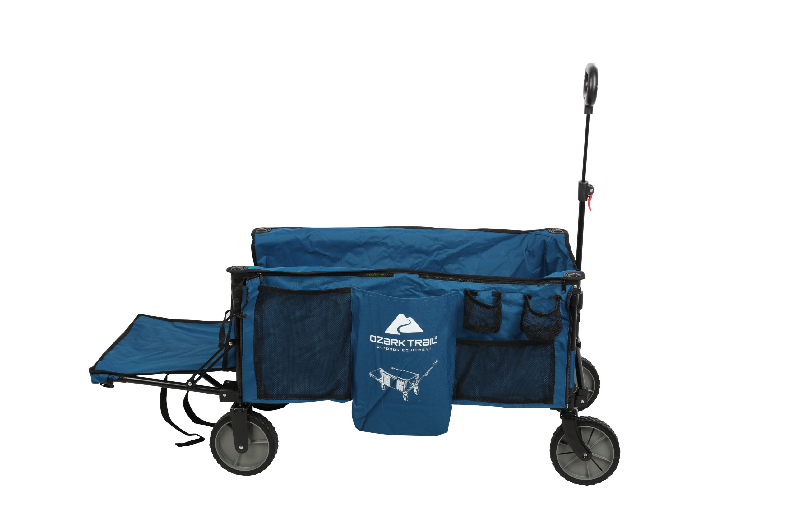 Ozark Trail Quad Folding Camp Wagon with Tailgate, Blue - Womvr