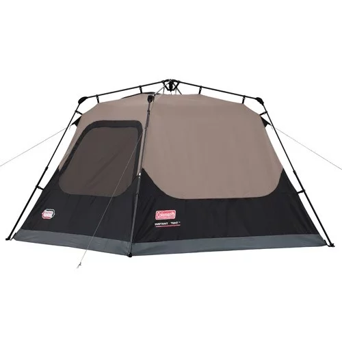Coleman 4-Person Cabin Camping Tent with Instant Setup, 1 Room, Gray - Womvr