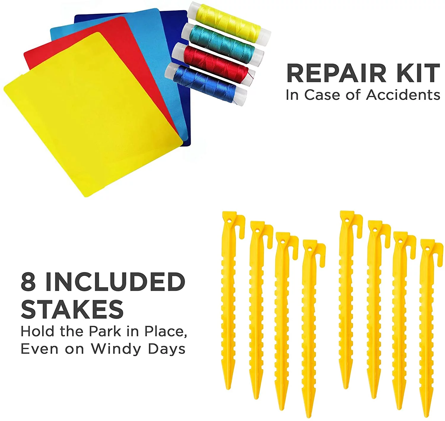 Sunny & Fun Inflatable Water Slide Park & Blow up Pool w/Pump, Kids Water Park - Womvr