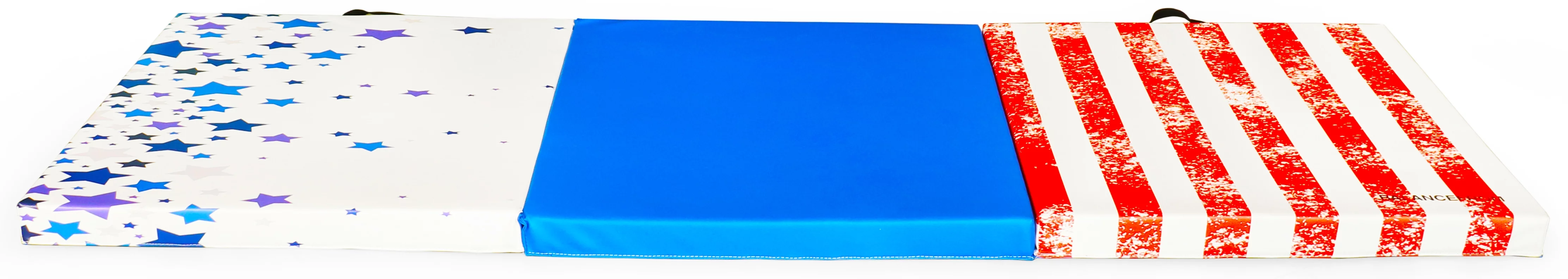 BalanceFrom 6 Ft. x 2 Ft. x 2 In. Three Fold Folding Exercise Mat with Carrying Handles for MMA, Gymnastics and Home Gym, Black - Womvr