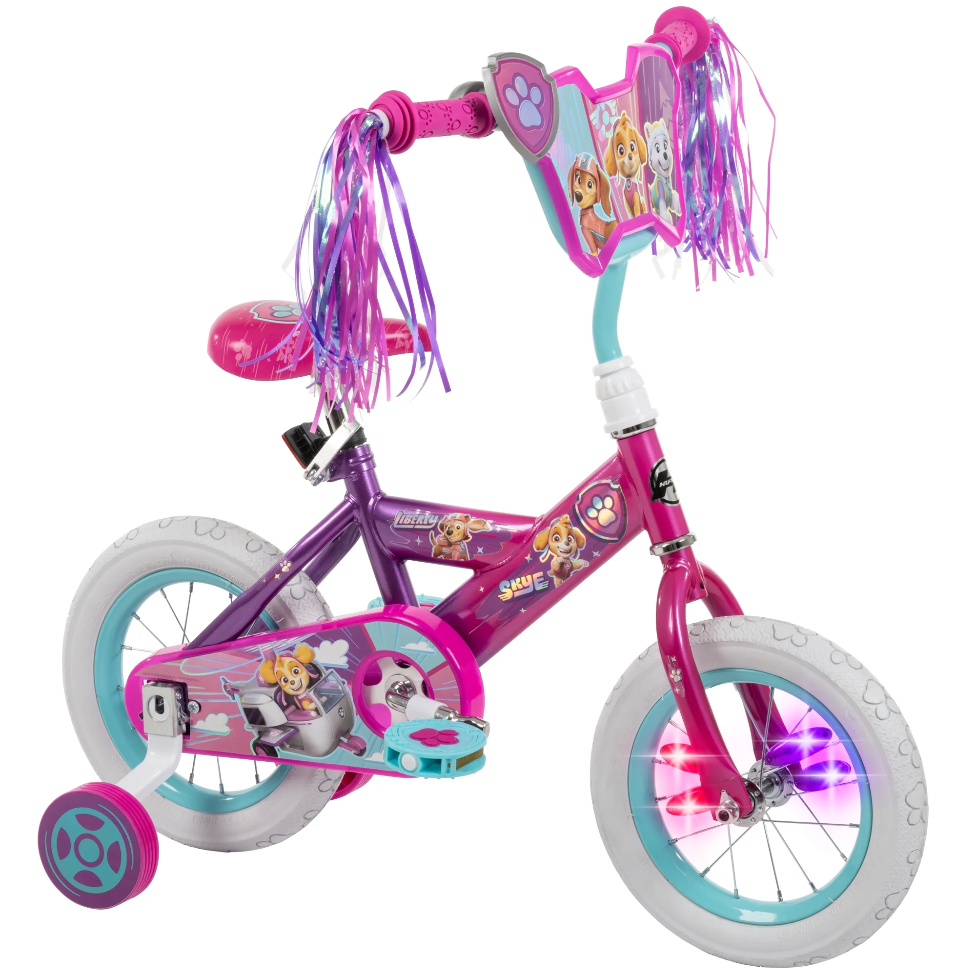 Paw Patrol 12-inch Girls' Training Wheel Bike, Ages 3+ Years, Pink, from Huffy - Womvr