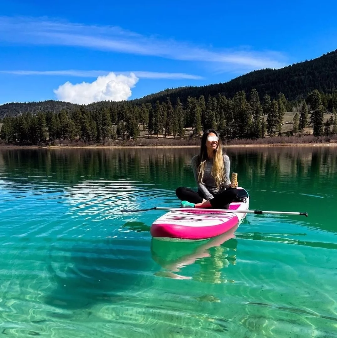 Fbsport 11ft Inflatable Paddle Board SUP, 6'' Thick W/Paddling Fins Pump & Accessories Pack, Green - Womvr