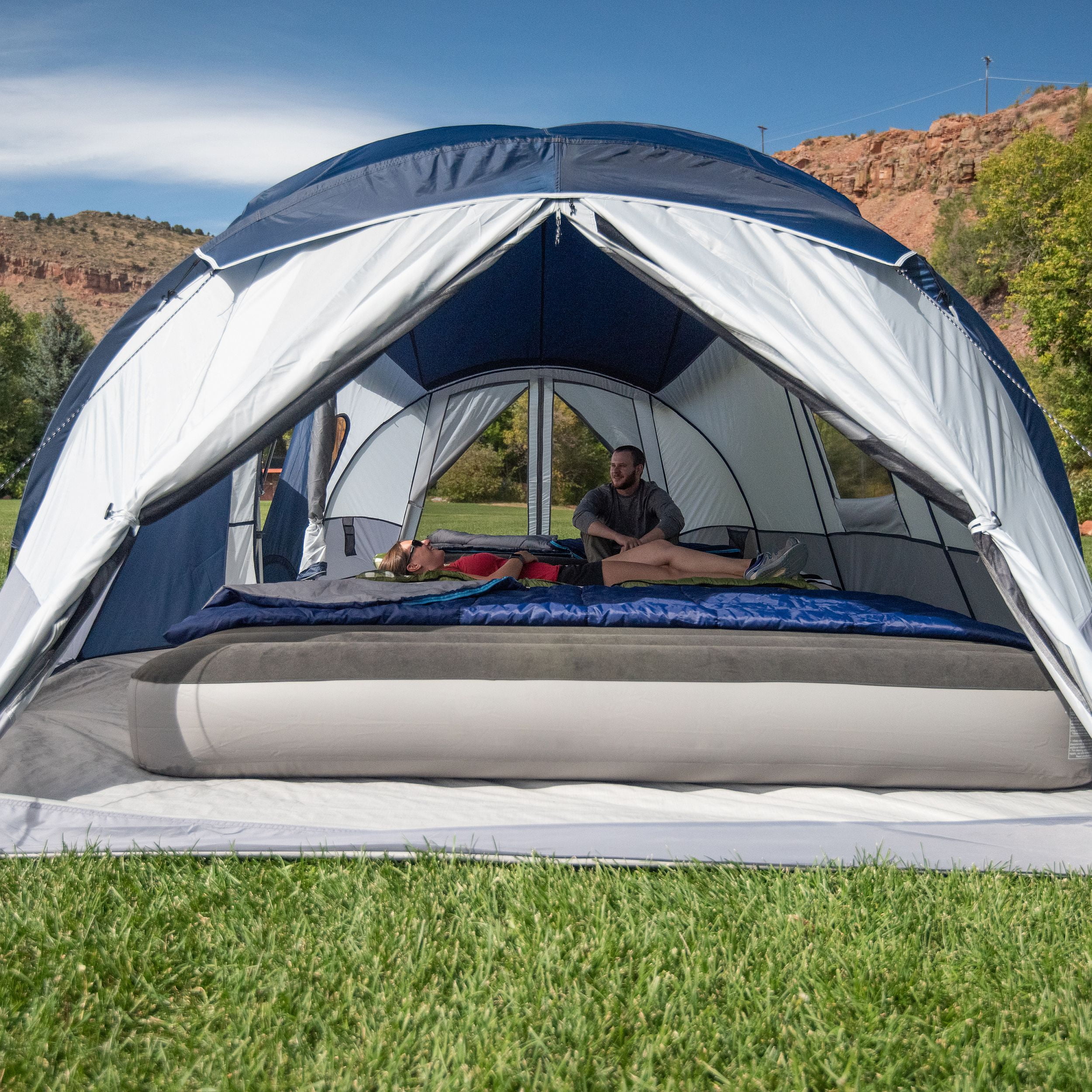 Ozark Trail 10-Person Cabin Tent, with 3 Entrances - Womvr