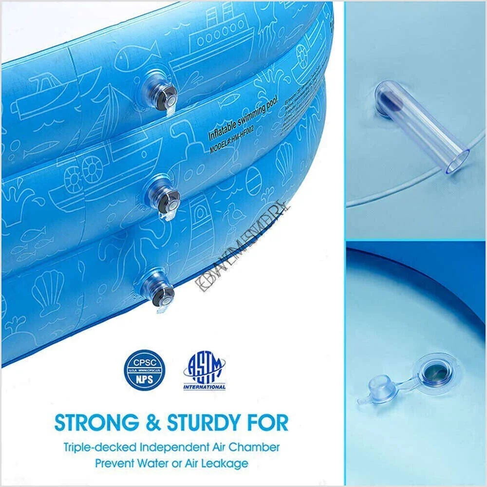 INFLlatable Swimming Pools Above Ground Pool Kids Family Summer Outdoor USA - Womvr