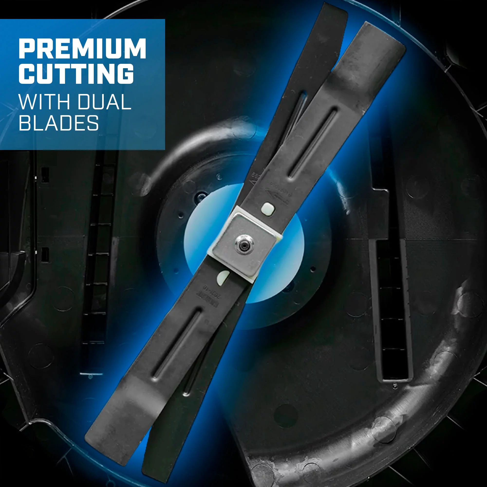 HART 40-Volt 20-inch SUPERCHARGE Dual Blade Self-Propelled Mower Kit, (1) 8.0Ah Lithium-Ion Battery - Womvr