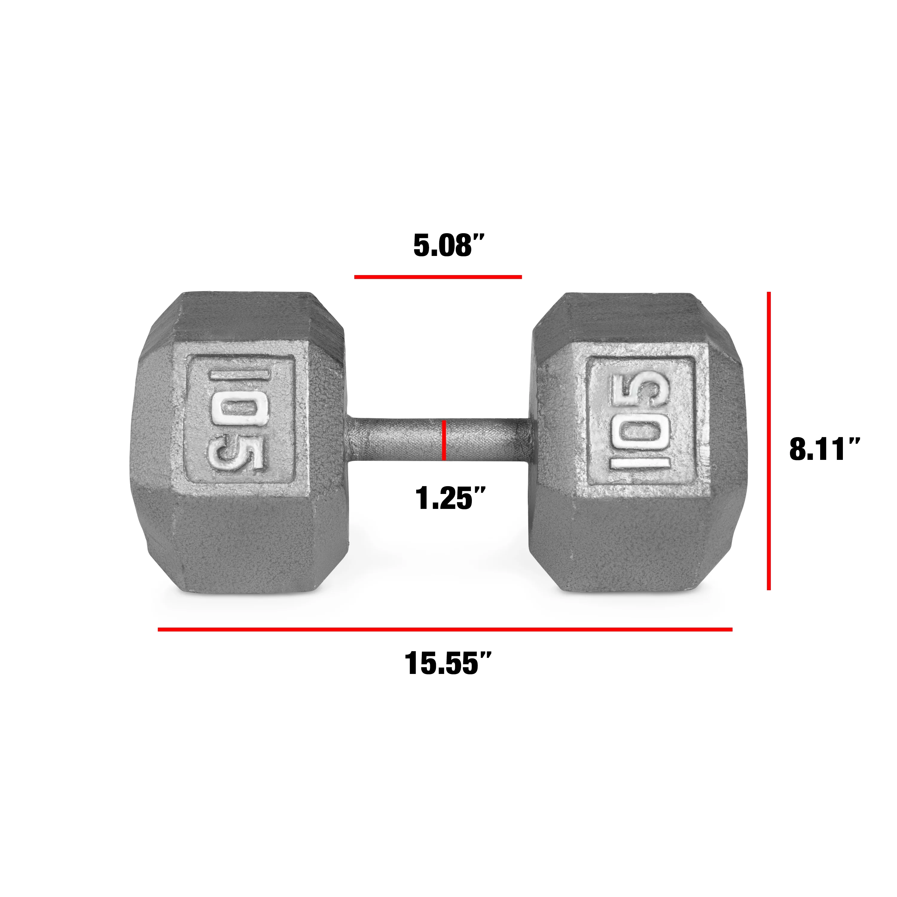 CAP Barbell 15lb Cast Iron Hex Dumbbell, Single - Womvr