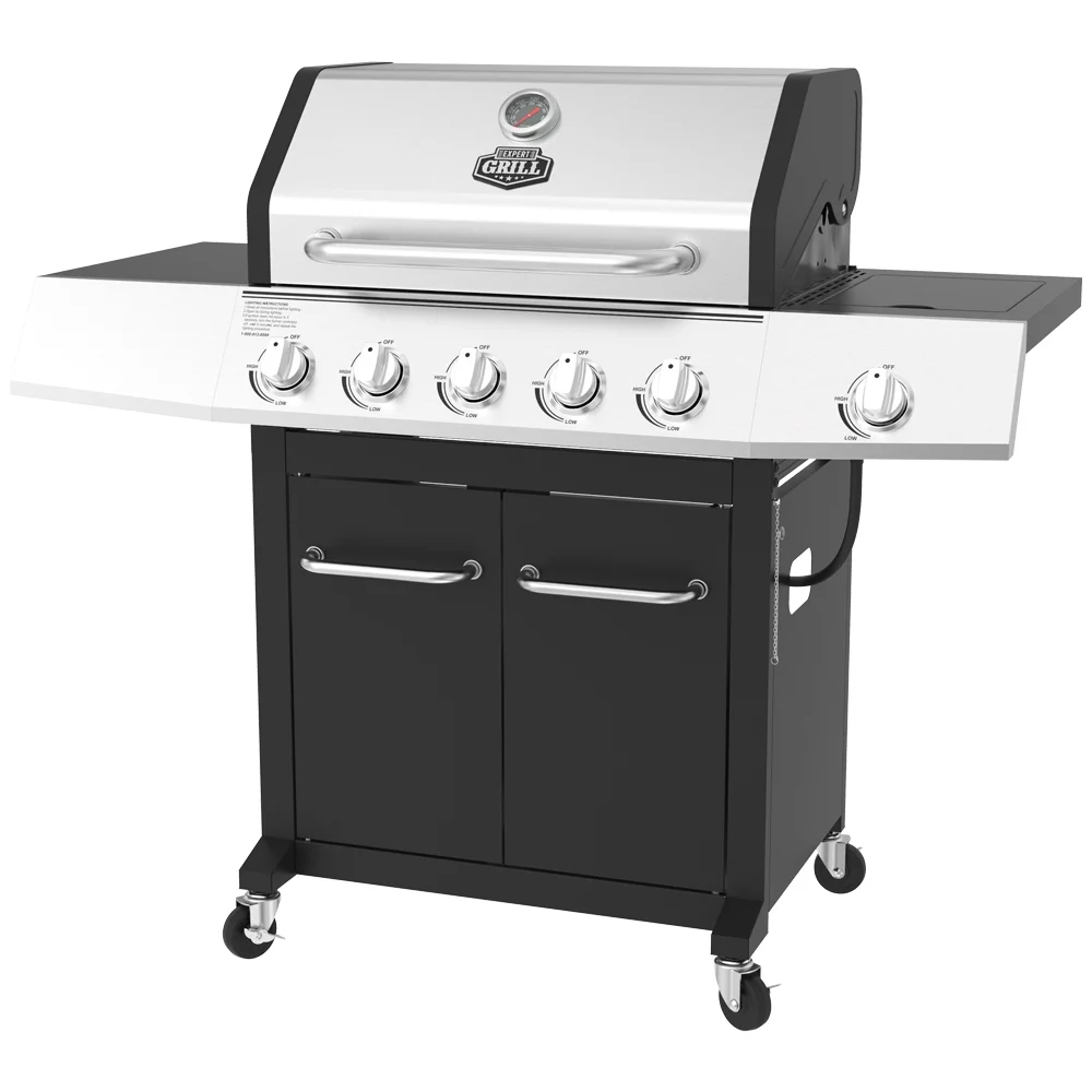 Expert Grill 5-Burner Propane Gas Grill with Side Burner - Womvr