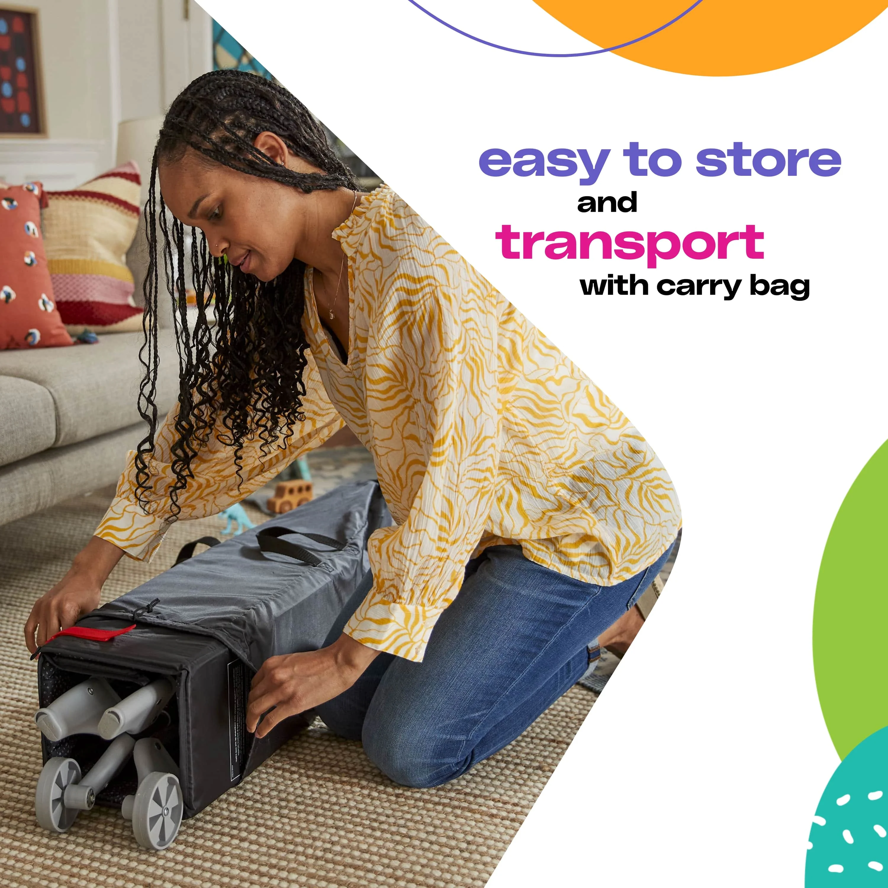 Cosco Kids Funsport Portable Compact Baby Play Yard, Zuri - Womvr