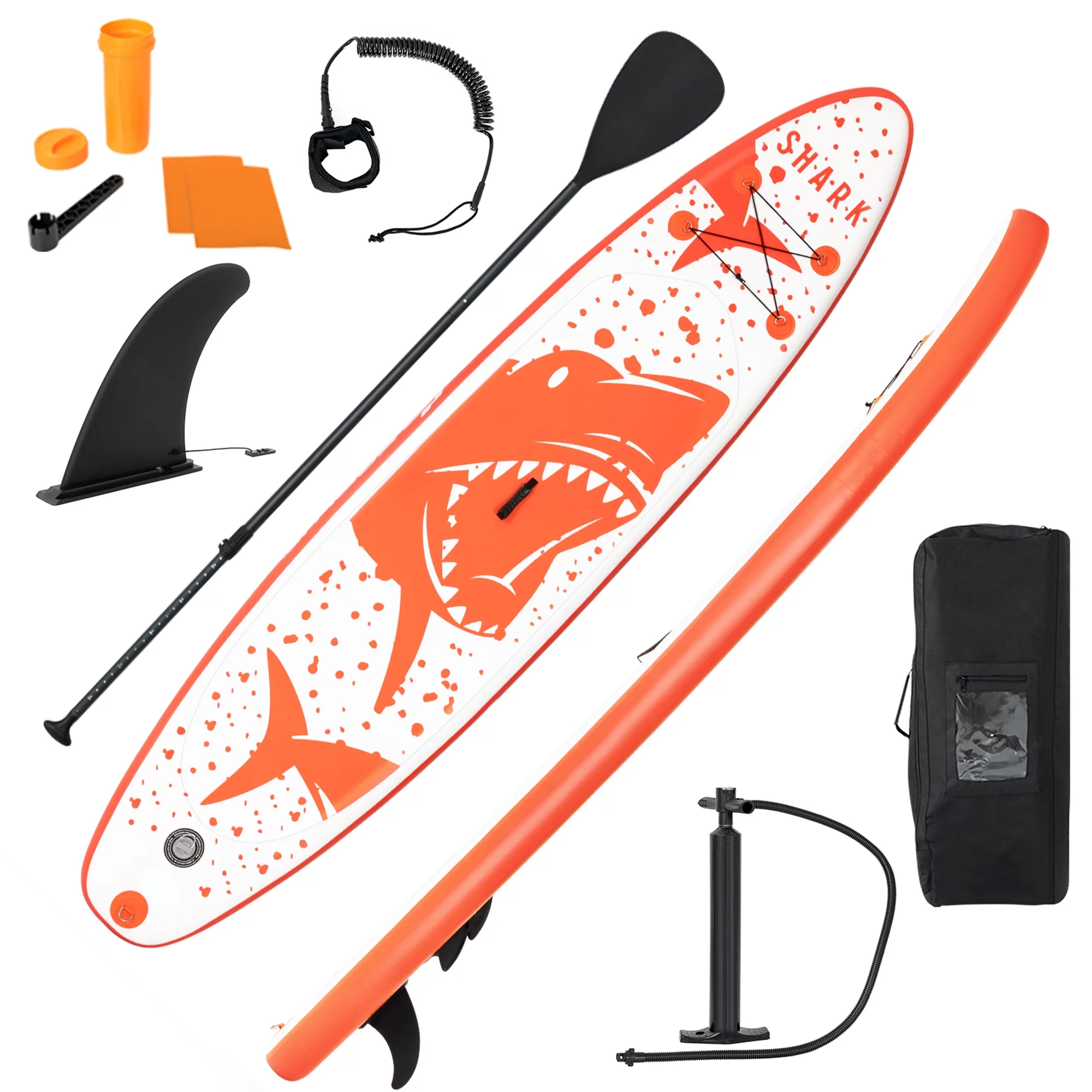 Gymax 11' Inflatable Stand-Up Paddle Board Non-Slip Deck Surfboard w/ Hand Pump - Womvr