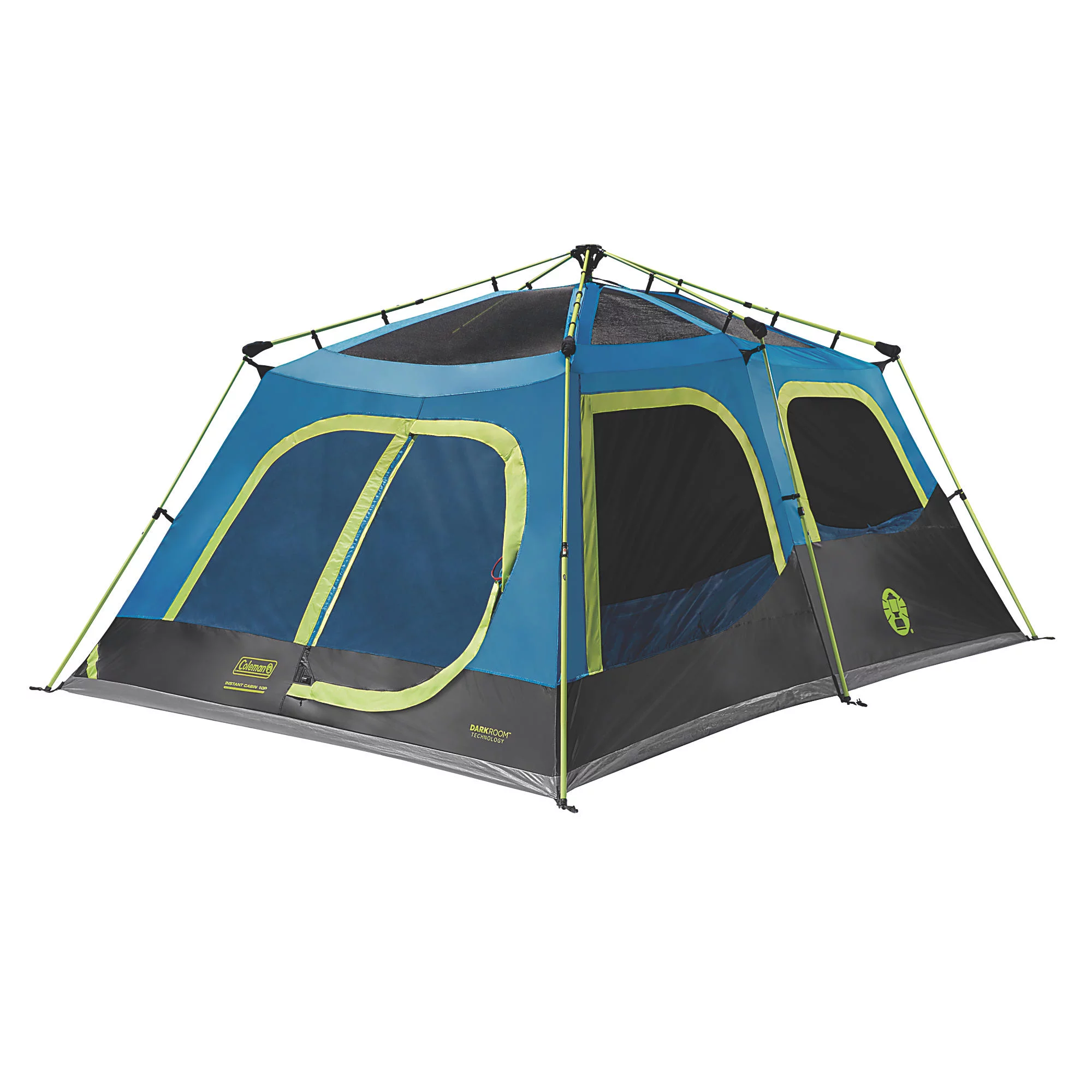 Coleman? 10-Person Dark Room? Cabin Camping Tent with Instant Setup, 1 Room, Blue - Womvr