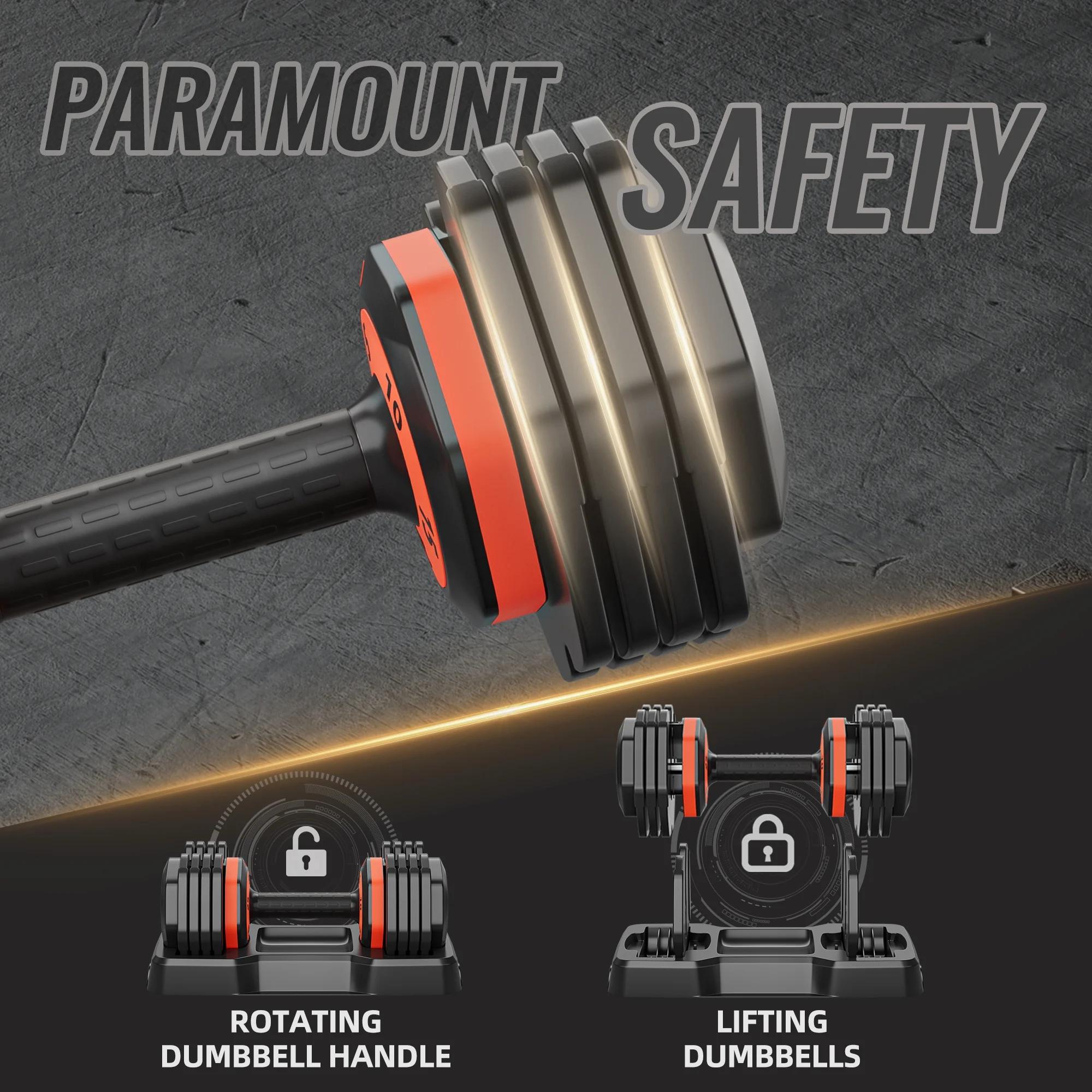 5-in-1 Adjustable Single Dumbbell - 25 LB, Complete with Anti-Slip Metal Handle for Full Body Home Gym Workouts - Ideal Adjustable Dumbbell Set for Your Weight Selection Needs