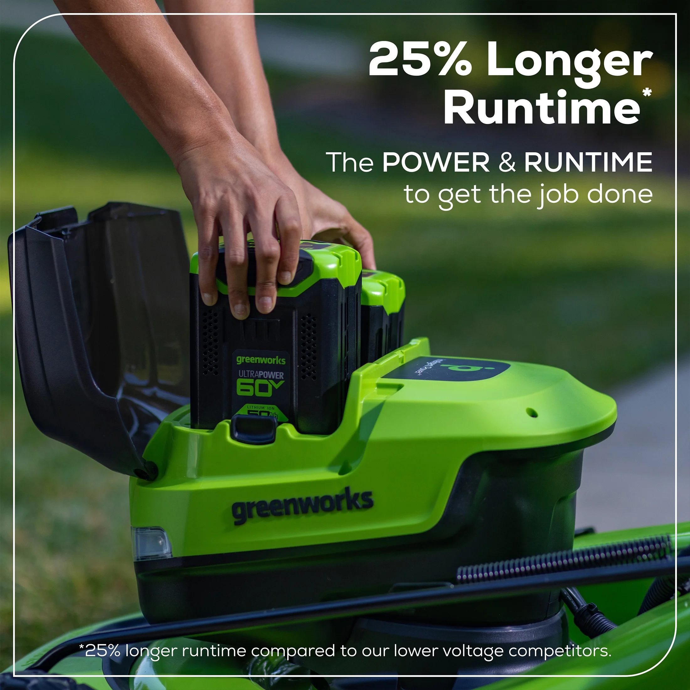 Greenworks 60V 21�� Self-Propelled Lawn Mower with (2) 5.0 Ah Batteries & Rapid Charger 2546202 - Womvr