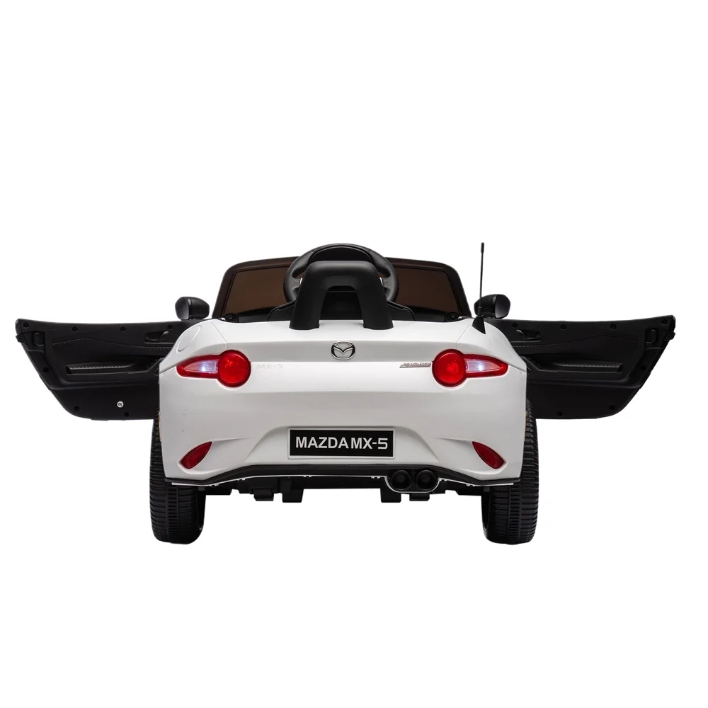 12V Ride On Powered Wheels Car Mazda Licensed MX-5 Electric Car for Kids w/ Parental Remote Control LED Lights Bluetooth Music - Womvr