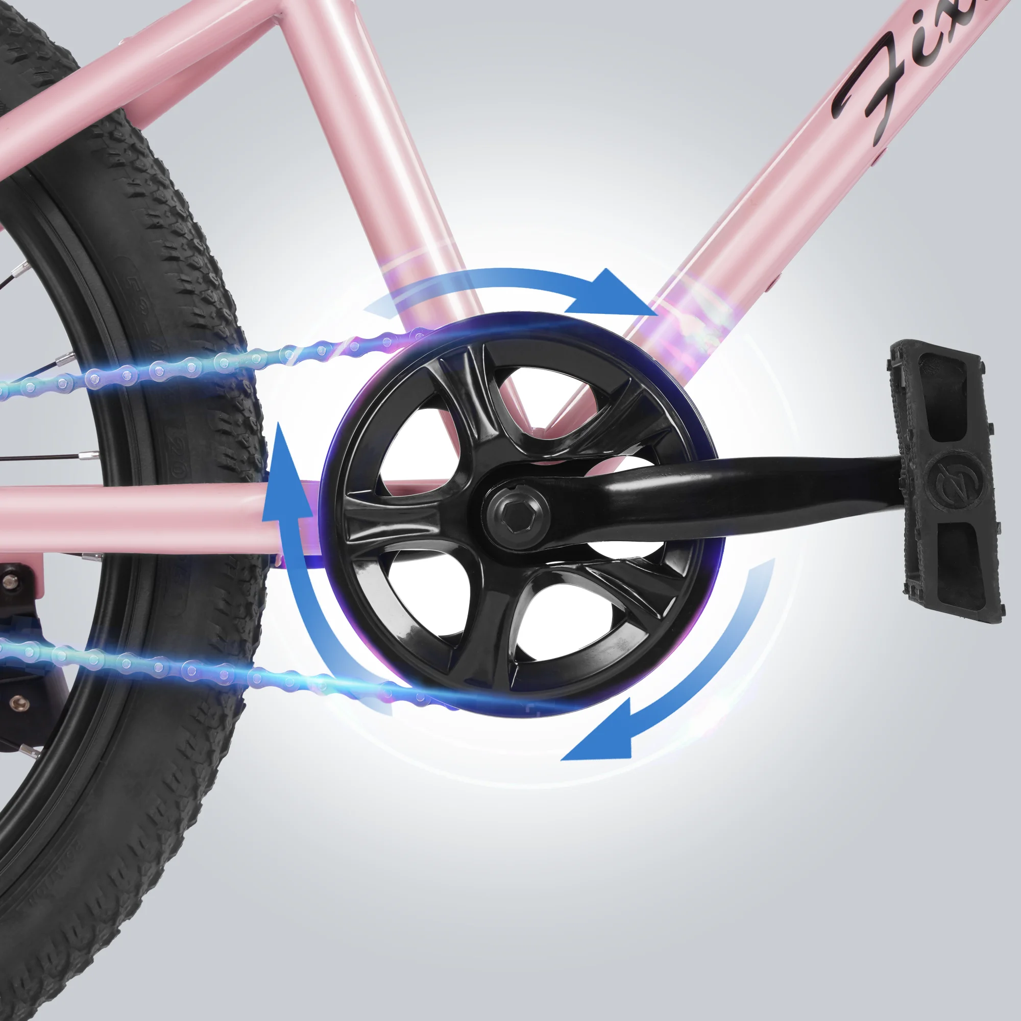 FIXTECH 20 Inch Children's Bicycle with Double Disc Brake for Boys Girls Age 5-12 Years, Pink - Womvr