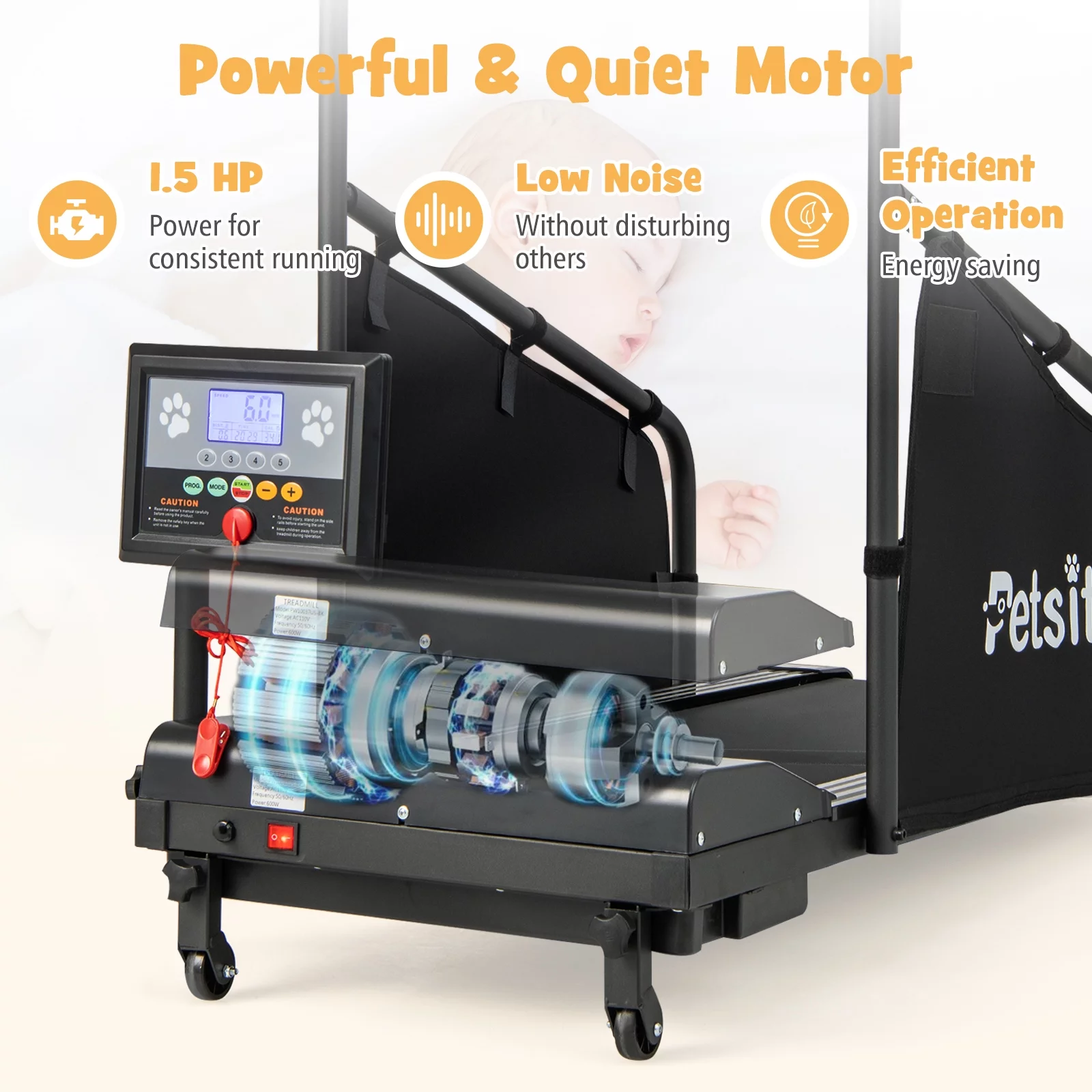 Costway Dog Treadmill for Small/Medium Dogs Indoors Pet Running Training Machine - Womvr