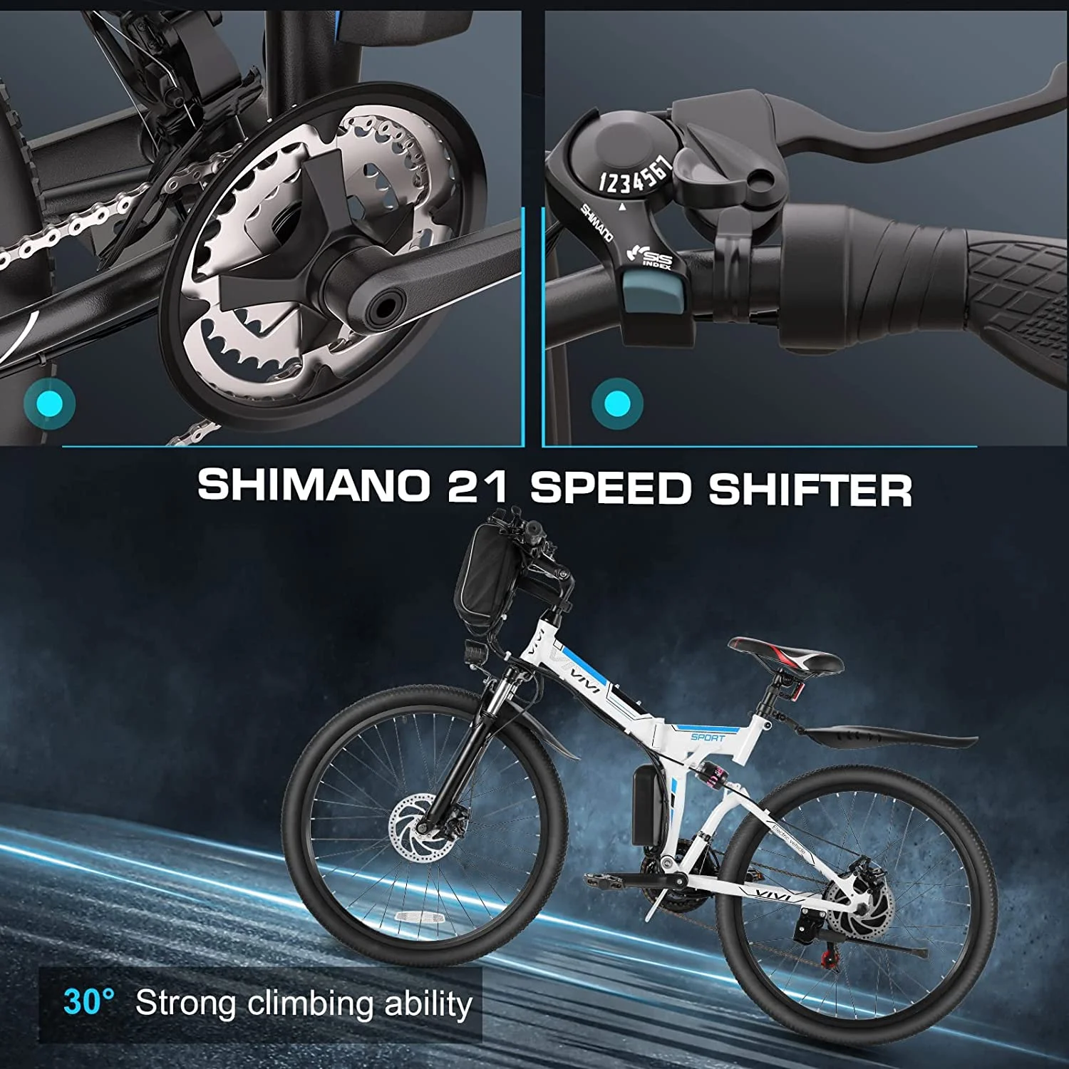 Vivi Electric Bike for Adults 26