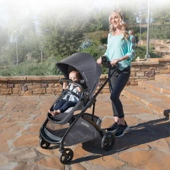 Baby Trend Sonar Switch 6-in-1 Modular Travel System with EZ-Lift PLUS Infant Car Seat - Desert Cloud - Gray - Womvr