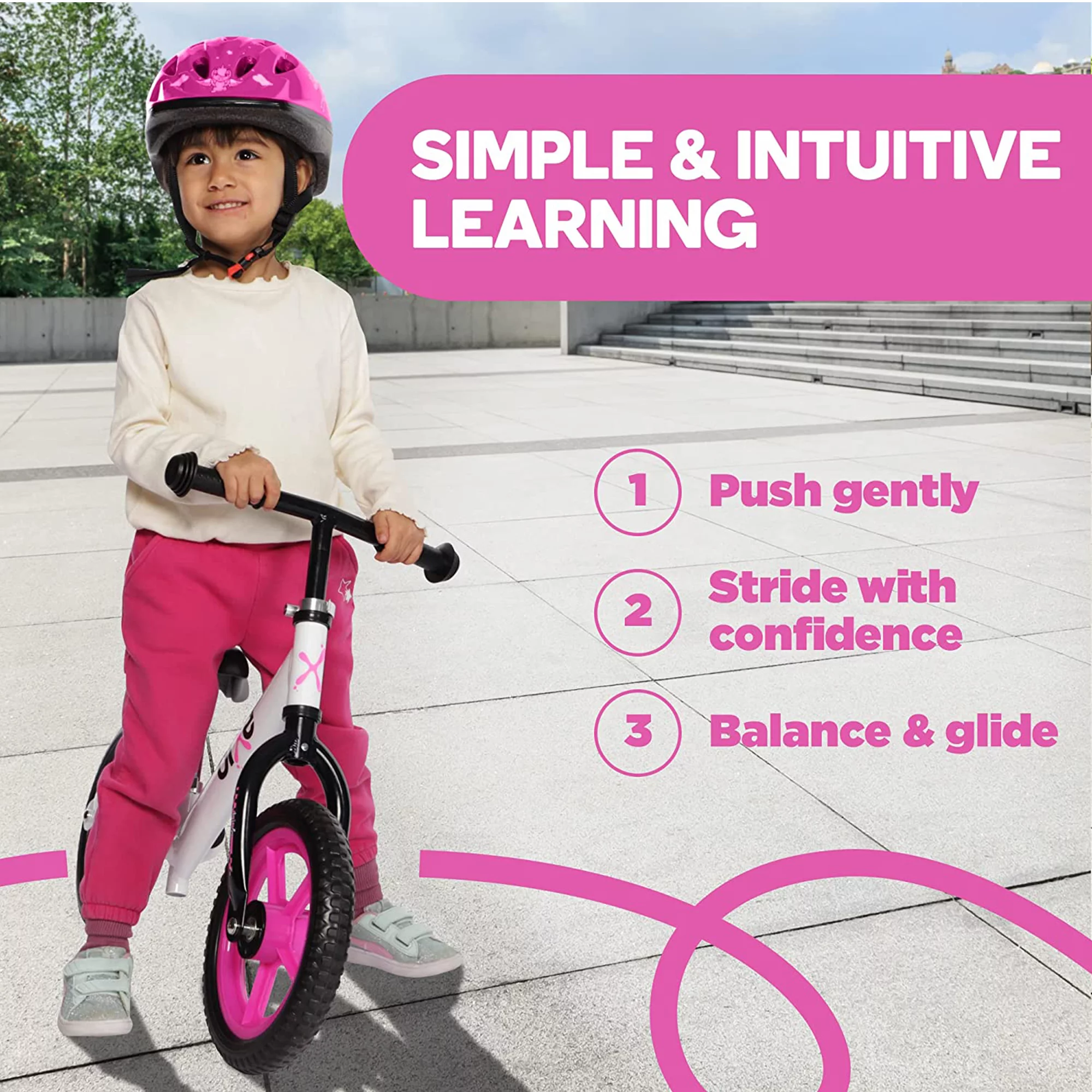 Bixe Aluminum Toddler Balance Bike Lightweight 12” No-Pedal Training Bike for Kids, Purple - Womvr