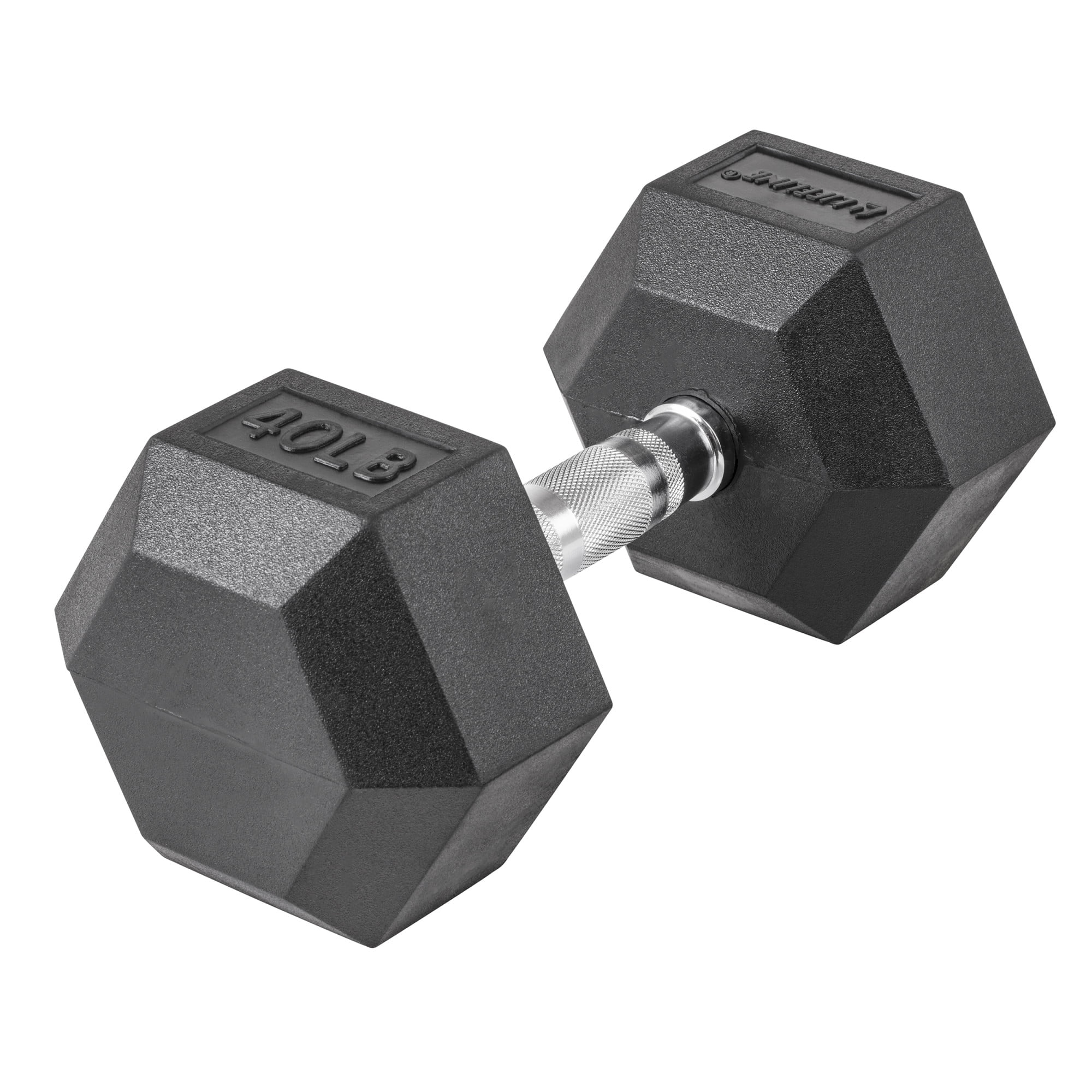 Lifeline Fitness Premium Rubber Hex Dumbbell, Single, 40 lbs - Womvr