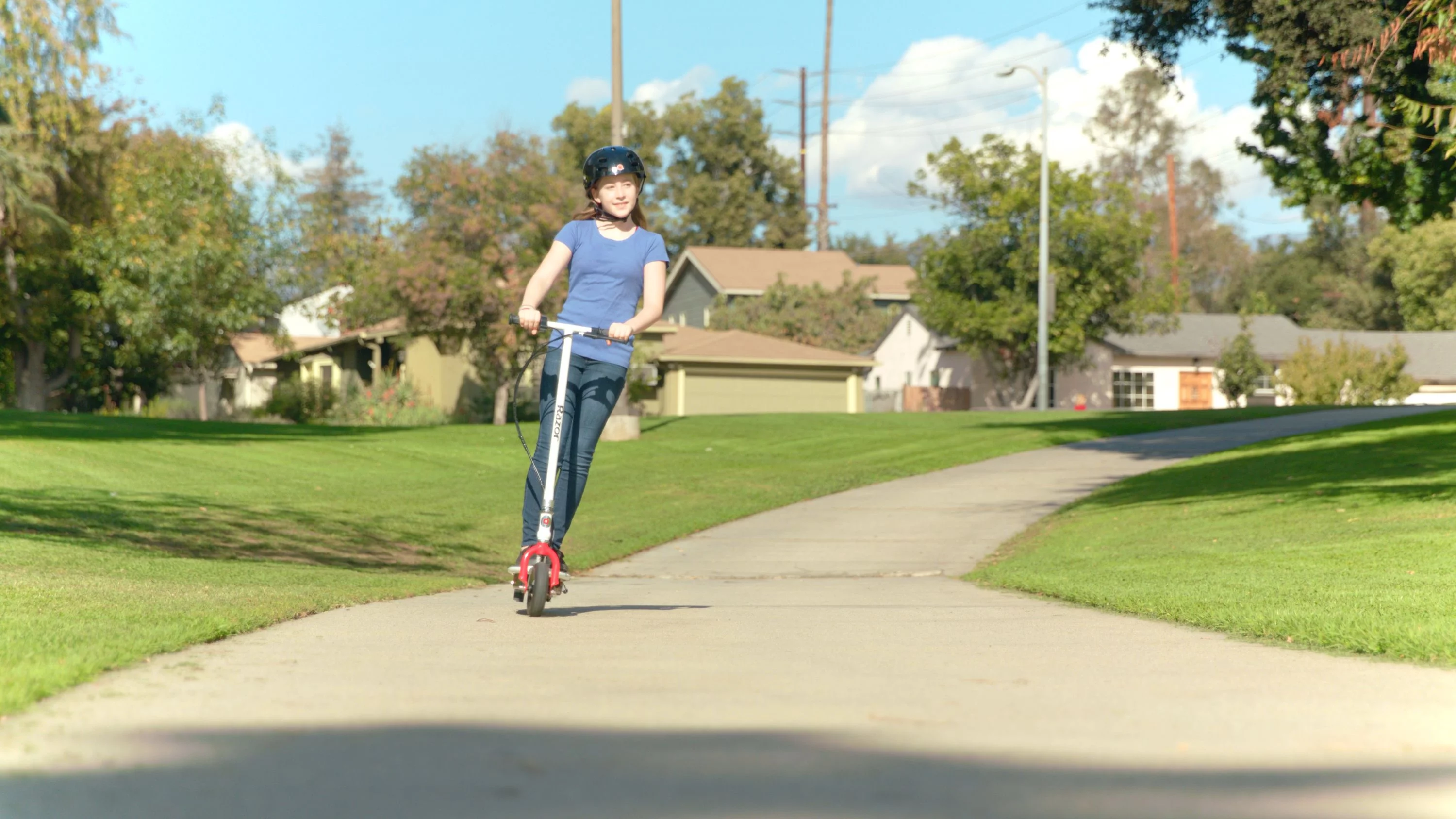 Razor E200 Electric Scooter - White, for Ages 13+ and up to 154 lbs, 8