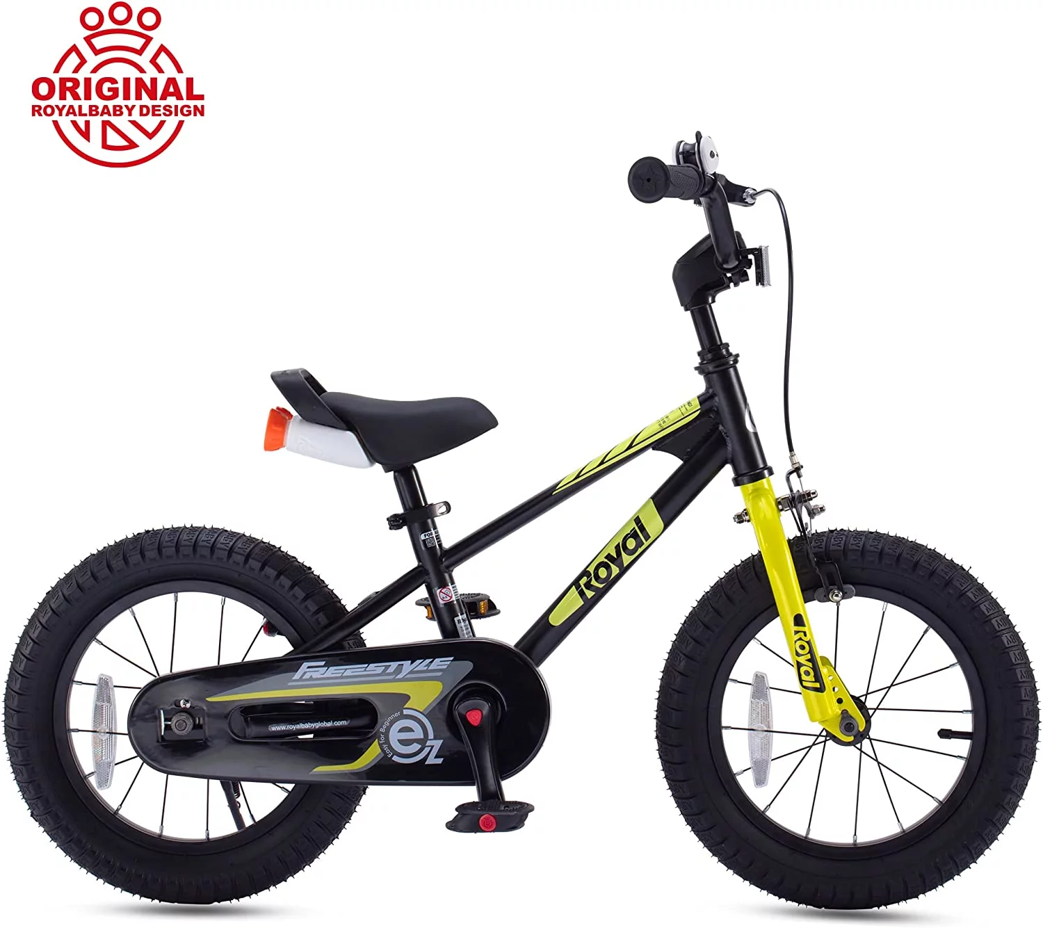 RoyalBaby EZ Kids Bike Easy Learn Balancing to Biking 16 Inch Balance & Pedal Bicycle Instant Assembly for Boys Girls Ages 4-7 Years Green - Womvr