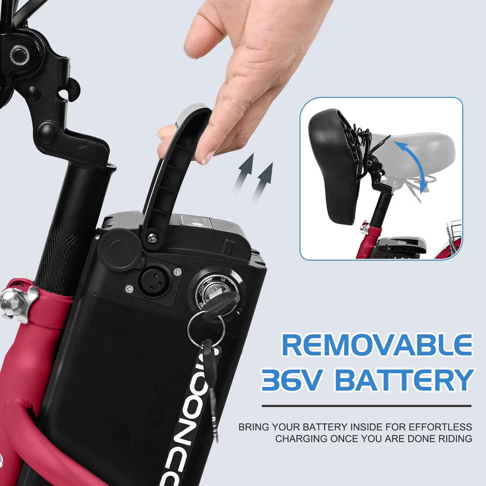 Docred 3 Wheel Electric Bike, 15.5 mph 500W Electric Tricycles for Adult .36V 7 Speeds Electric Trike,24In - Womvr