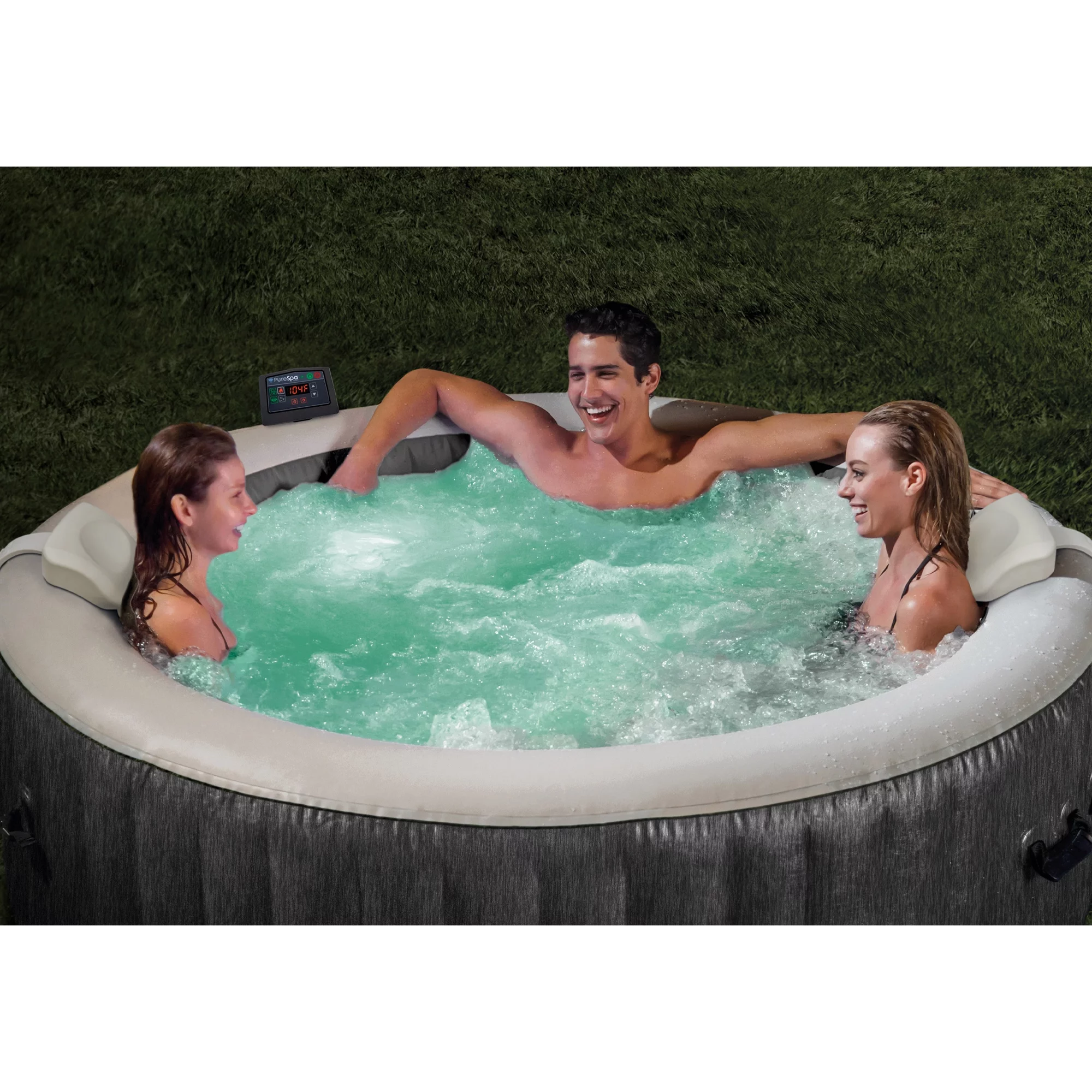 Intex PureSpa Plus 6 Person Inflatable Hot Tub Bubble Jet Spa, 85 x 28