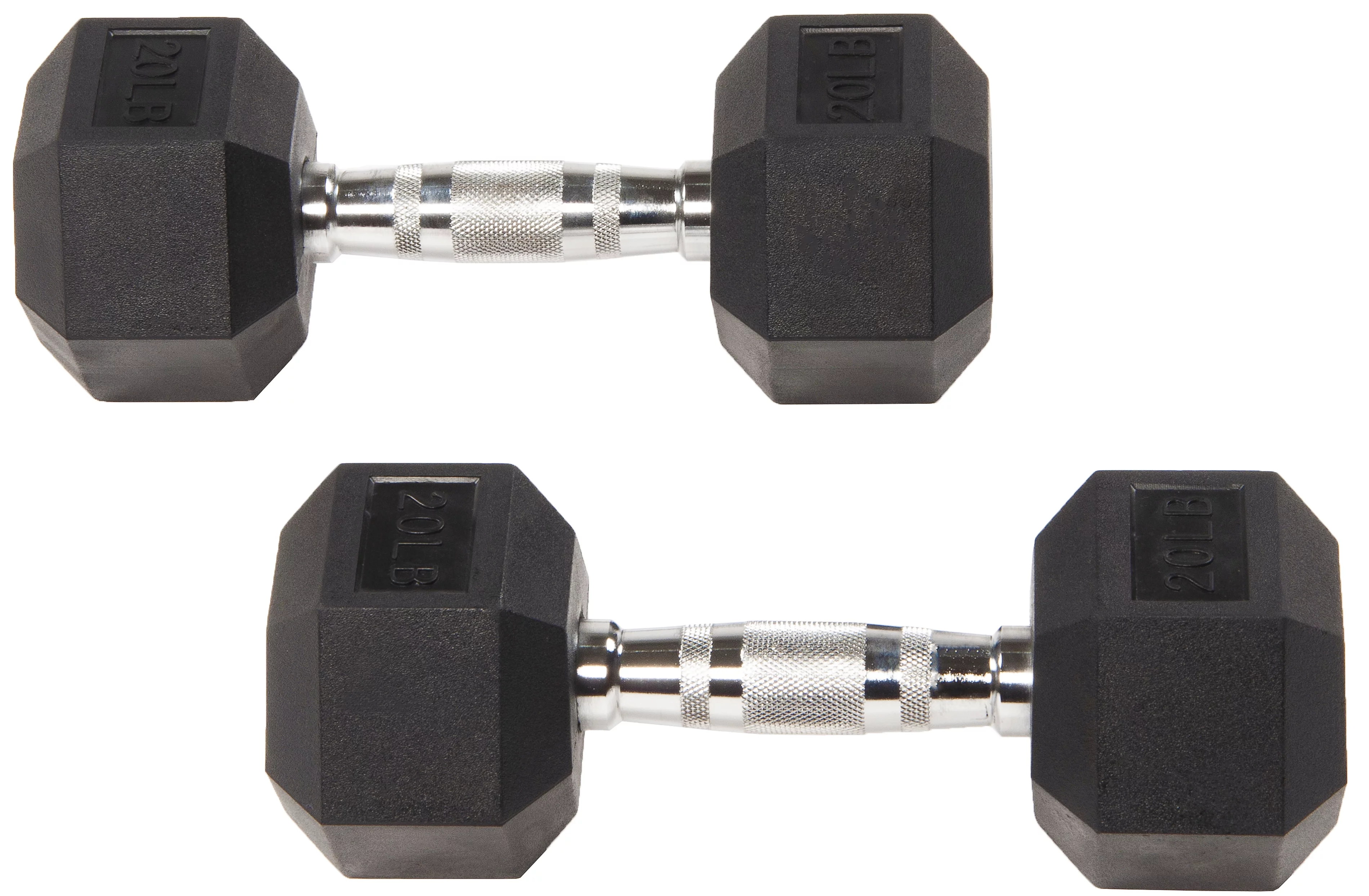 BalanceFrom Rubber Encased Hex Dumbbells, 20 Lbs. Pair - Womvr
