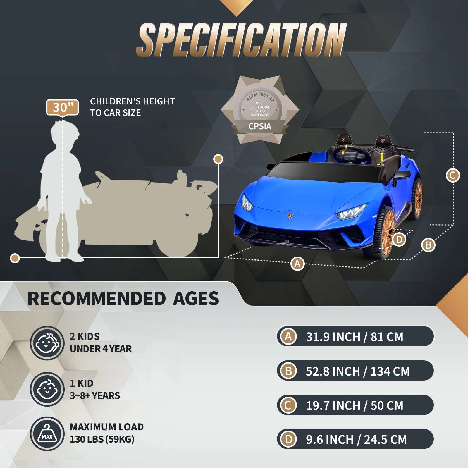 Blitzshark 24 V 2 Seater Kids Ride on Car Licensed Lamborghini Powerful 4WD, with 7AH Battery, Remote Control, Pink - Womvr