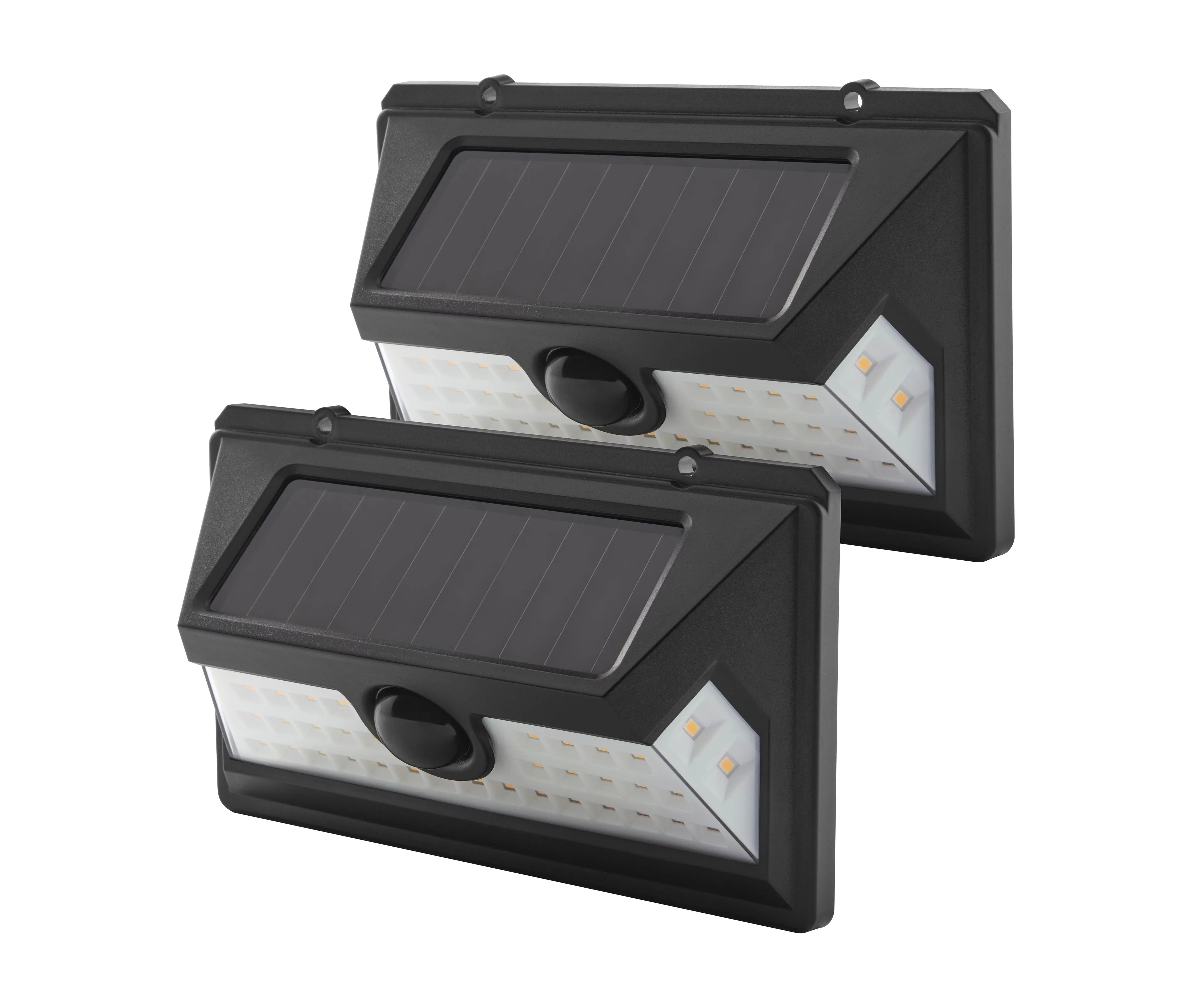 Hyper Tough Solar Outdoor Motion LED Security Light with Linkable Technology, 800 Lumens, 2 Pack - Womvr