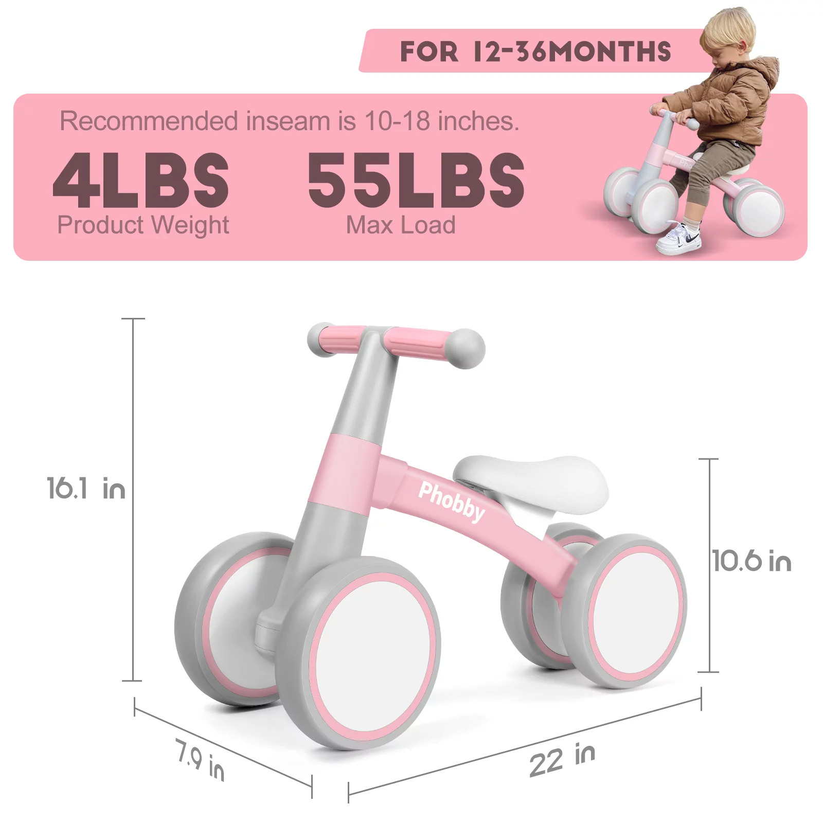 Phobby Baby Balance Bike, 16