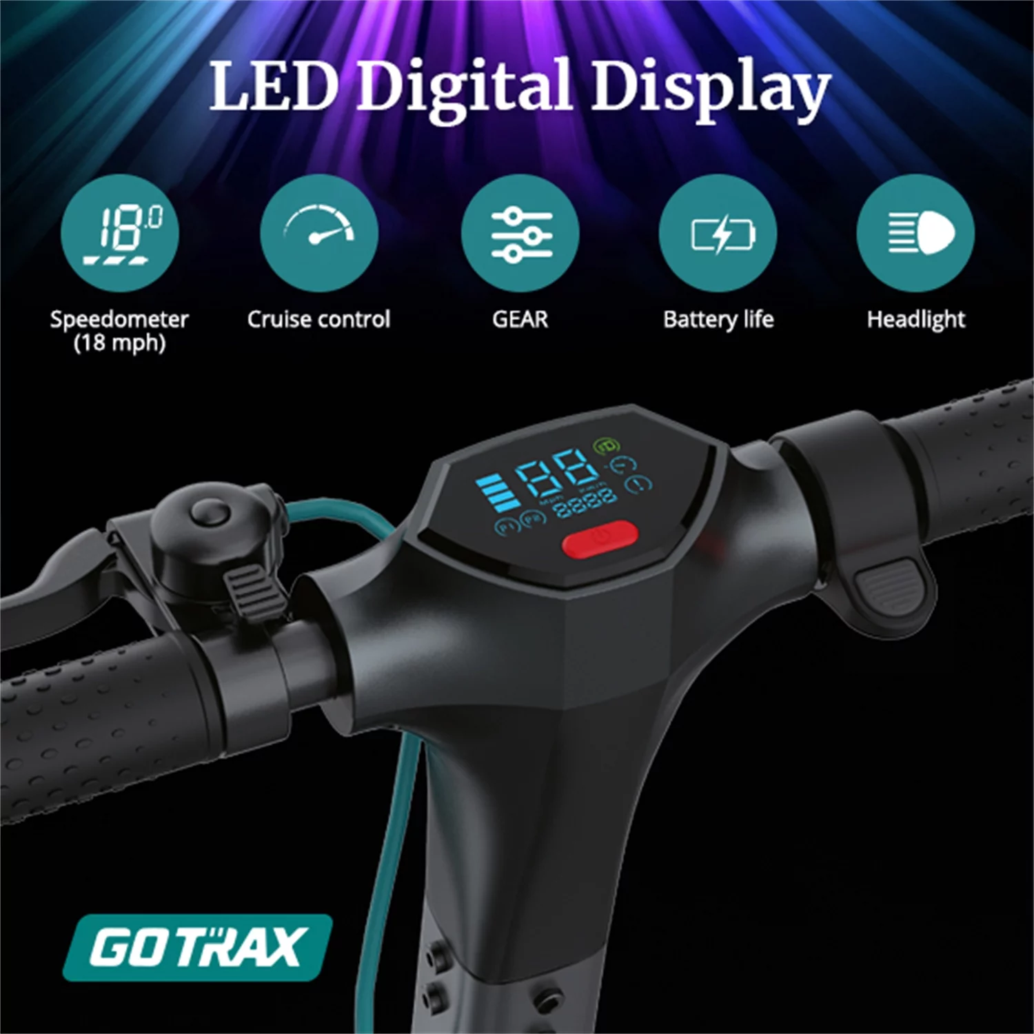 GOTRAX G3 Plus Adult Electric Scooter, 300W 10