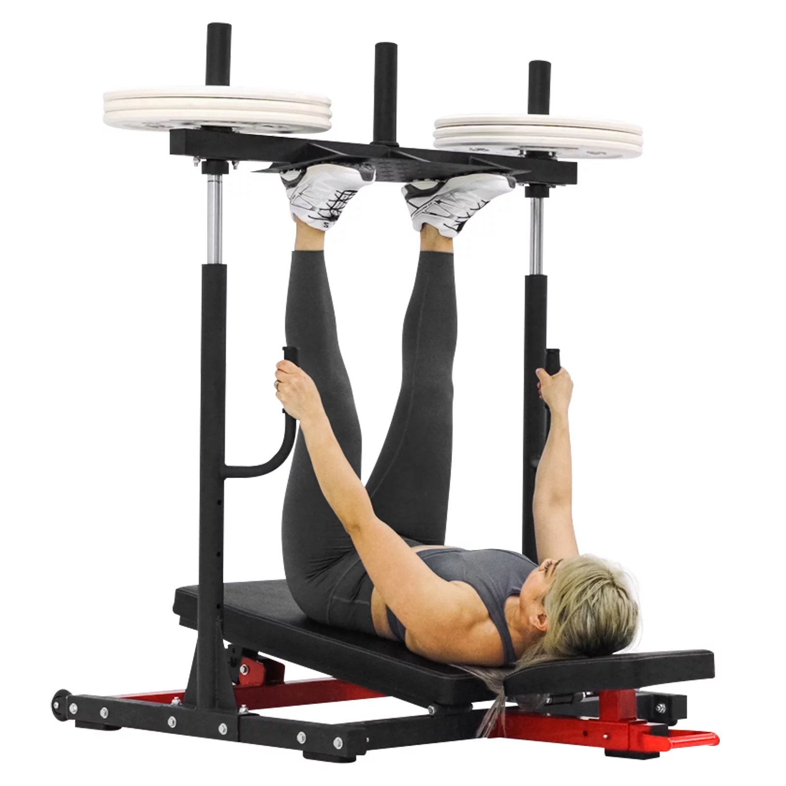 syedee Vertical Leg Press Machine, 600LBS Leg Strengthening Workout Machine with Transport Wheels and 3 Height Choice - Womvr