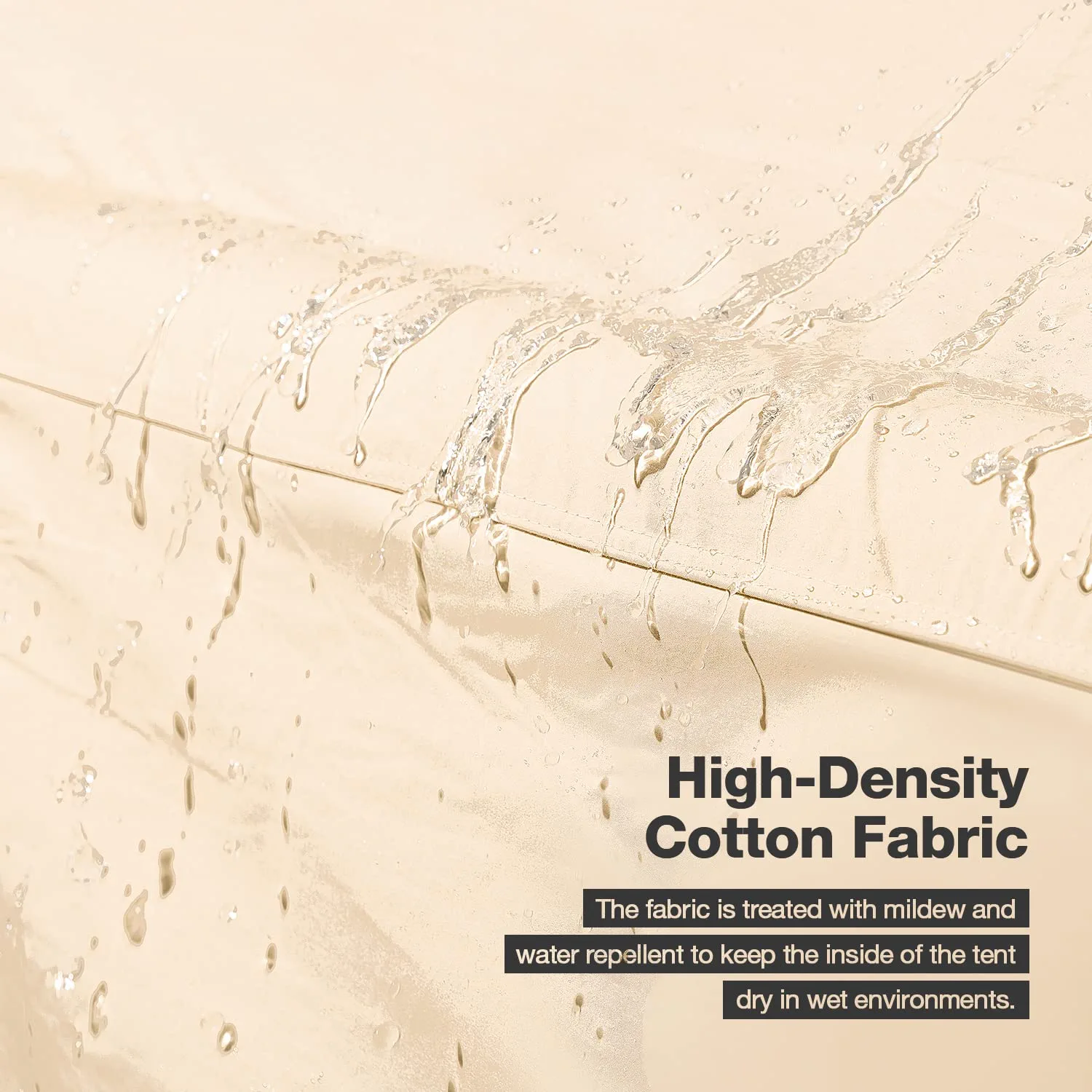 Richryce Inflatable Camping Tent with Pump, 129 SFT Cabin Tent, 4-6 Person Glamping Tents, Waterproof Windproof Outdoor Cotton Tent with Carrying Bag - Womvr