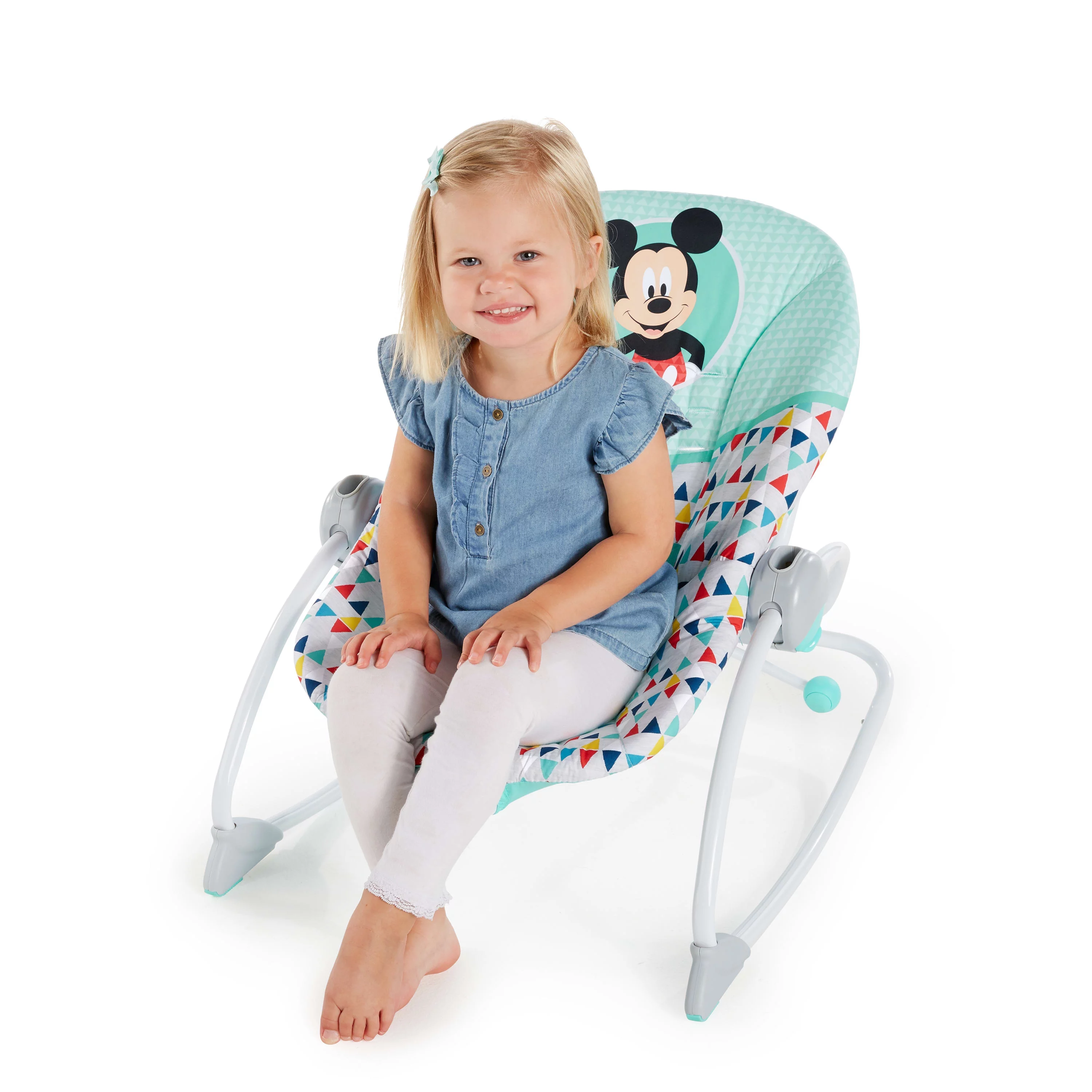 Disney Baby 2-in-1 Slip Resistant Vibrating Infant & Toddler Baby Rocker Chair, Mickey Mouse by Bright Starts - Womvr