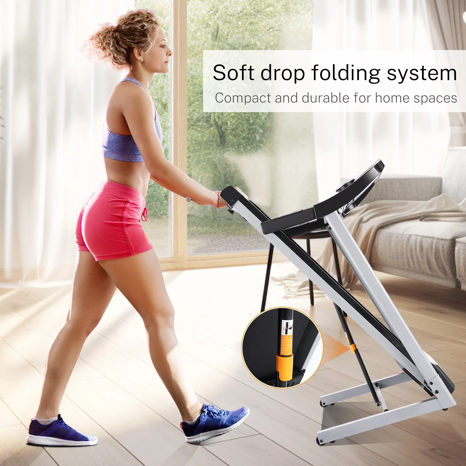 Tikmboex 3.25HP Folding Treadmill with 10