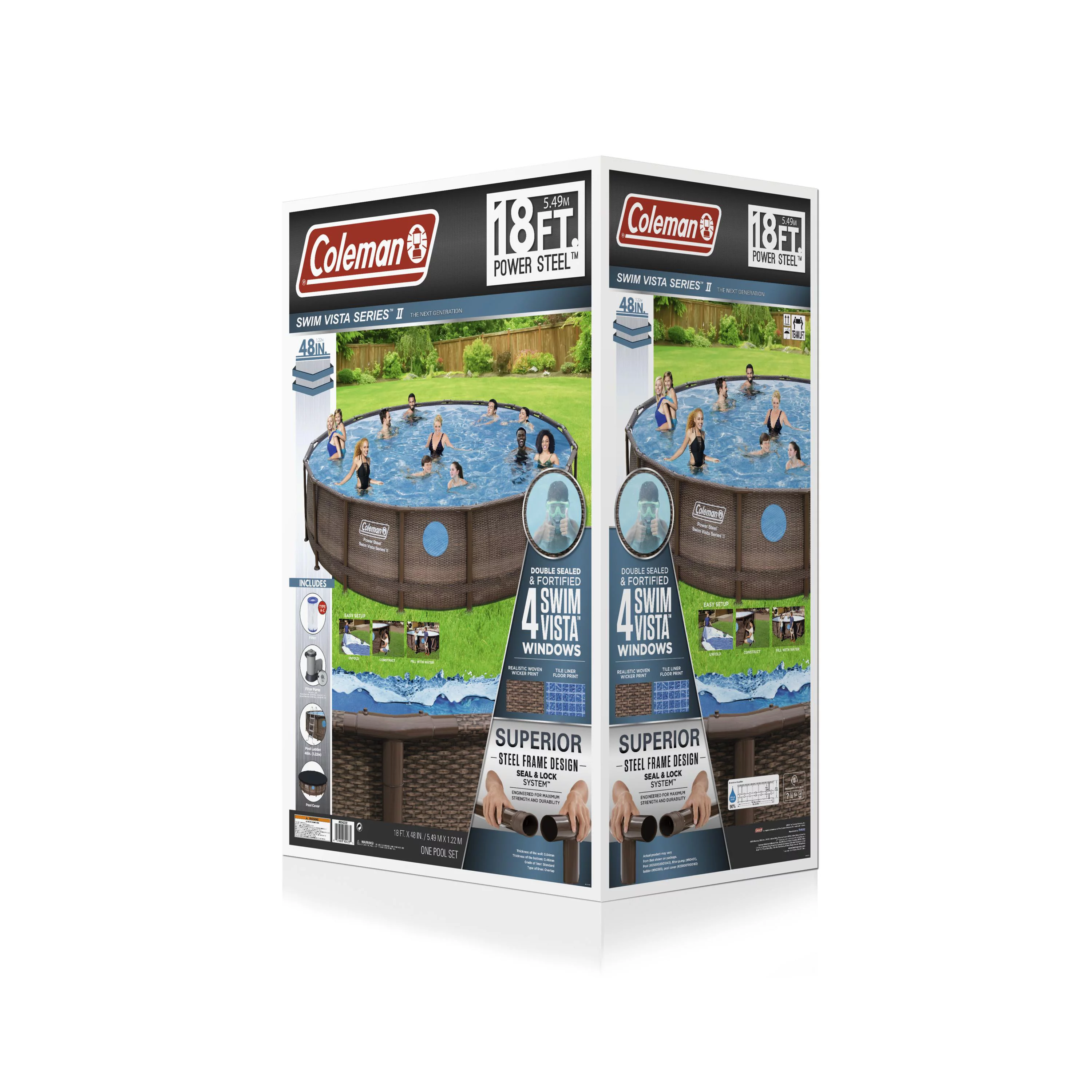 Coleman Power Steel Swim Vista 18' x 48